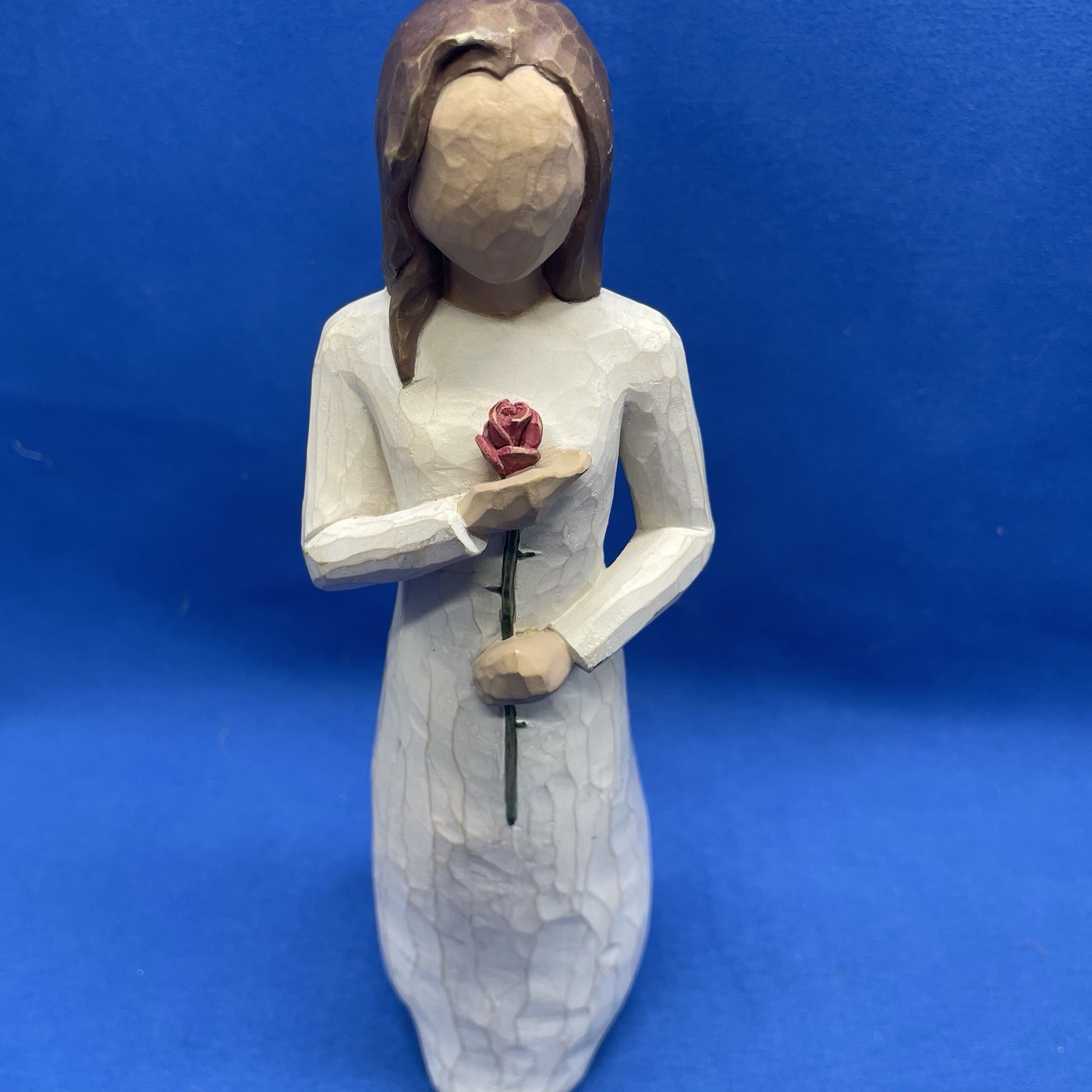 Willow Tree LOVE Figurine By Susan Lordi Single Rose 9in Tall 2003