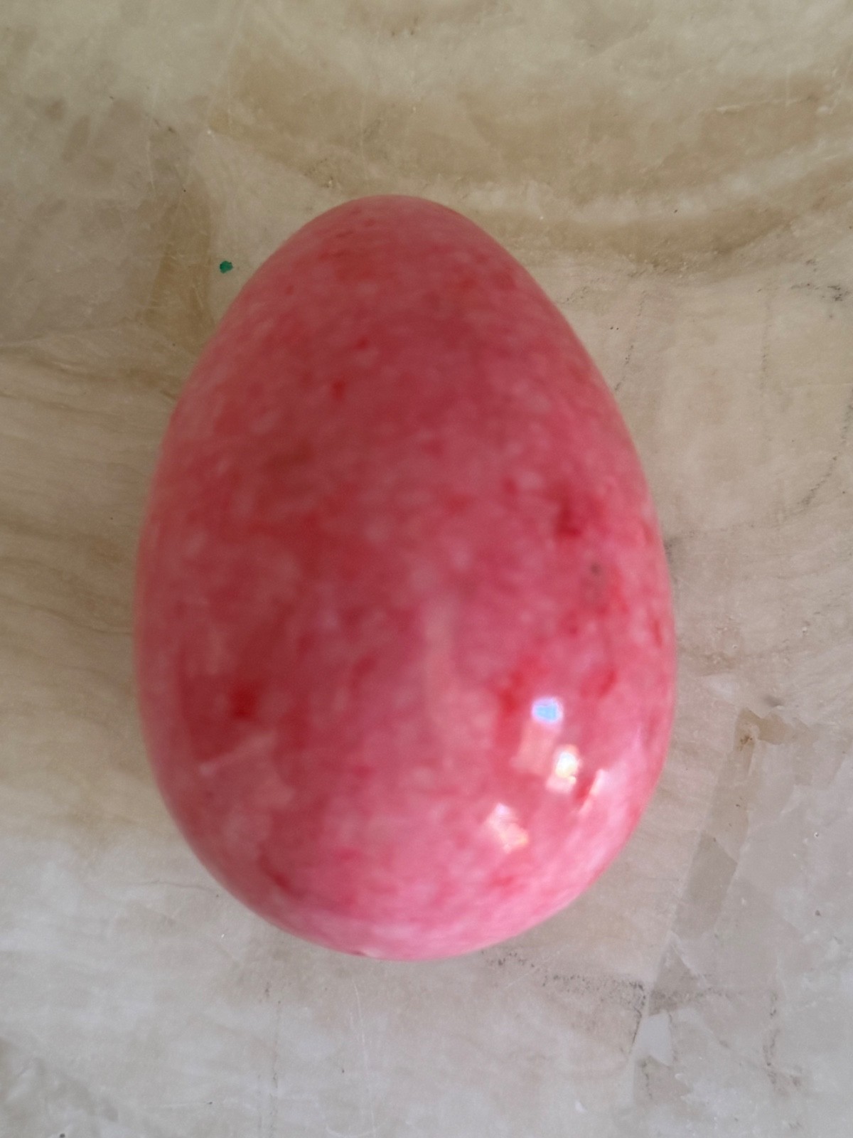 Vintage Italian Alabaster Marble Eggs – Set of 6 Colorful Stone Eggs – 3″
