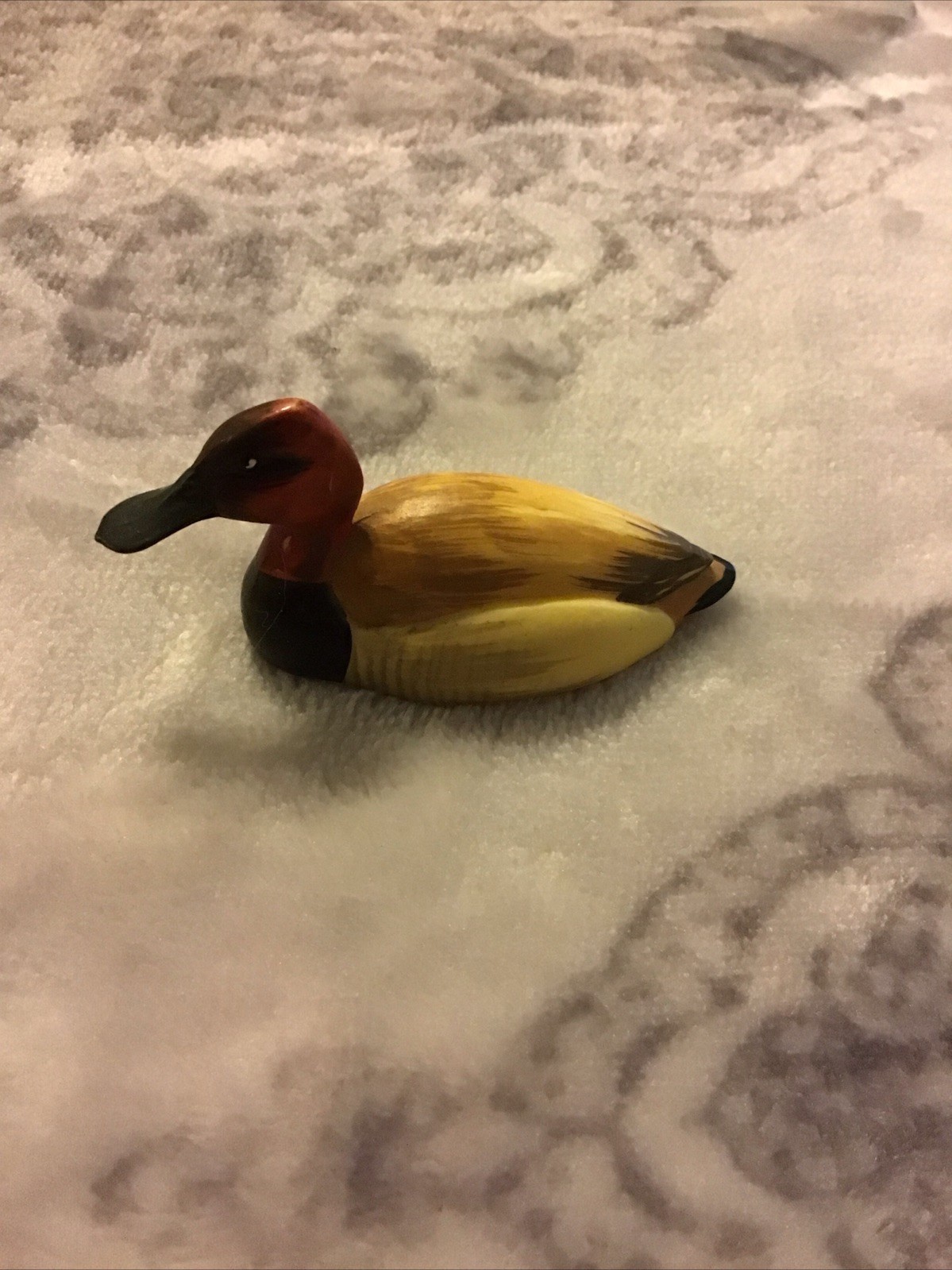 Canvas Back Duck ANRI Wildlife Miniature Figurine Hand Painted Italy