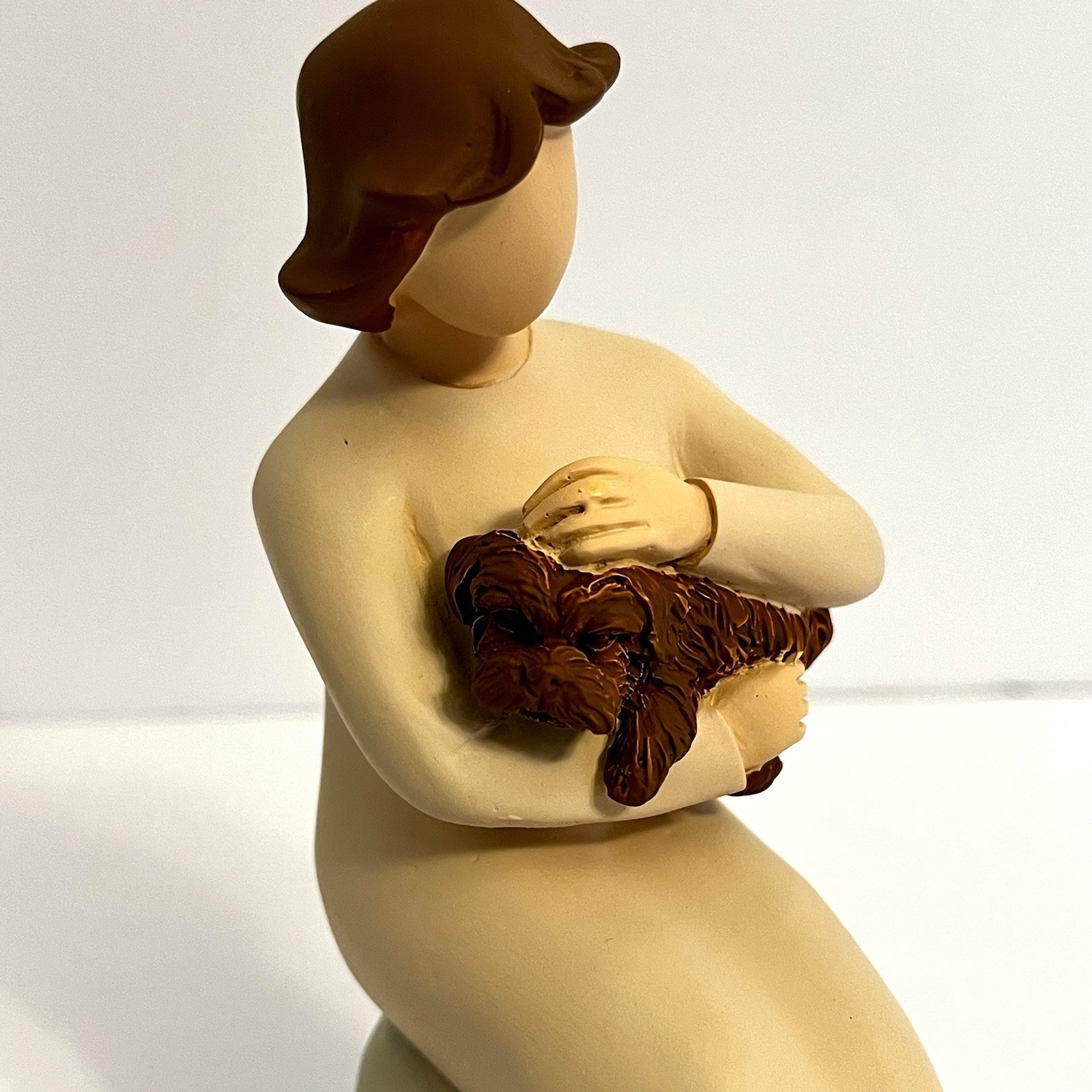 Loismery Lady With A Dog Figurine Keepsake – 5.5in Tall – Décor for dog lovers