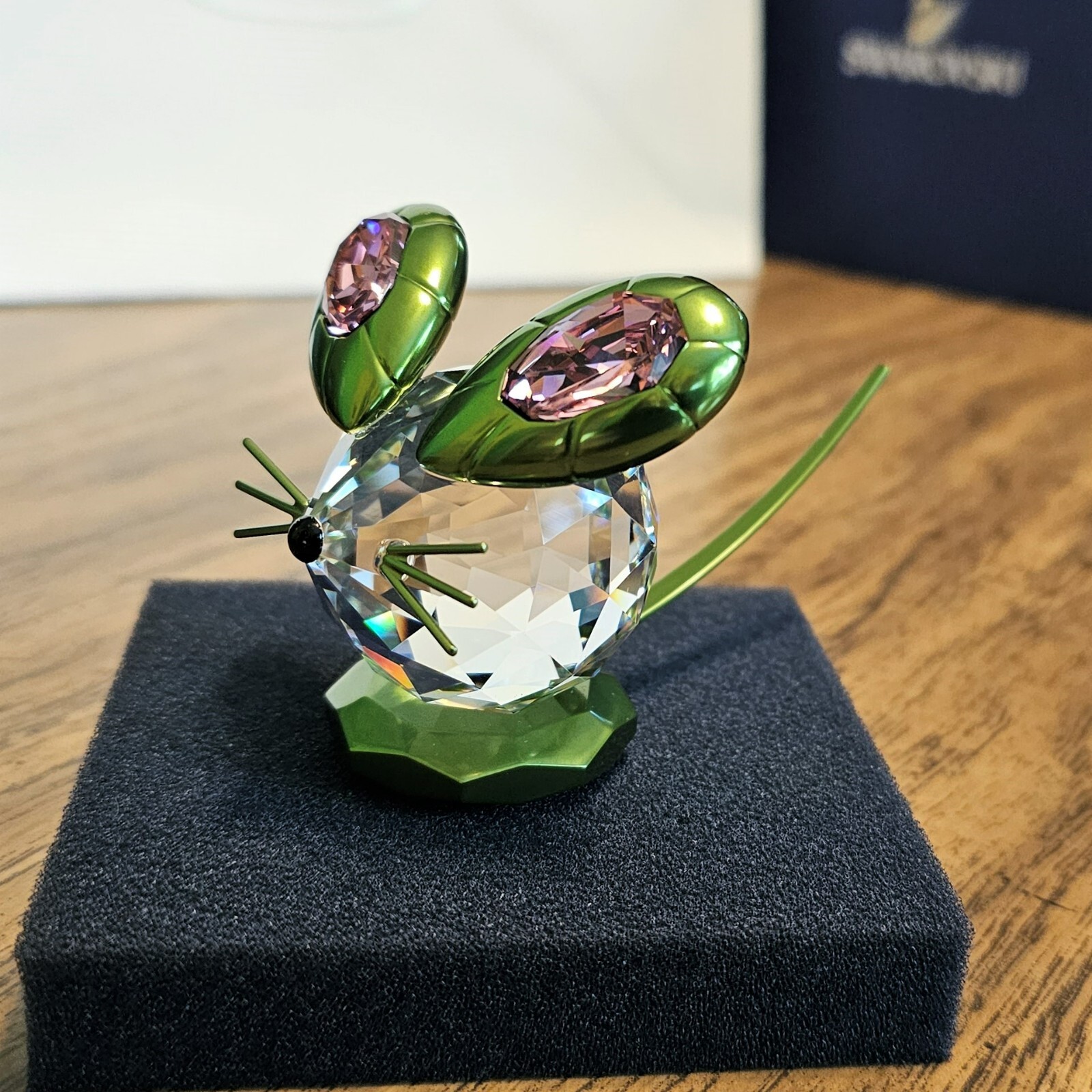 🐭 Swarovski Crystal 2022 Limited Edition, Large Dulcis Green Mouse Figurine NIB