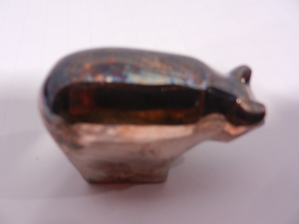 Vintage Mid Century Style Bear Paperweight Figurine DANSK Silverplate Designs