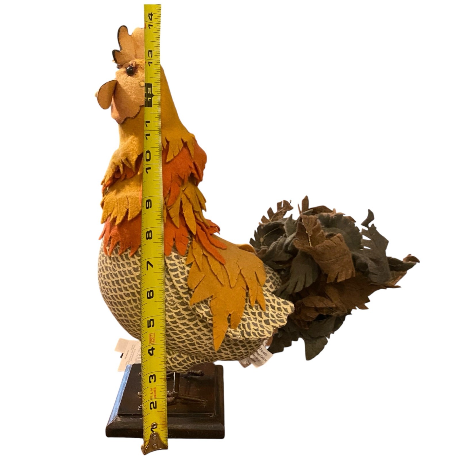 Hallmark Vintage Handmade Craft Rooster Fall Autumn Thanksgiving Colors Country