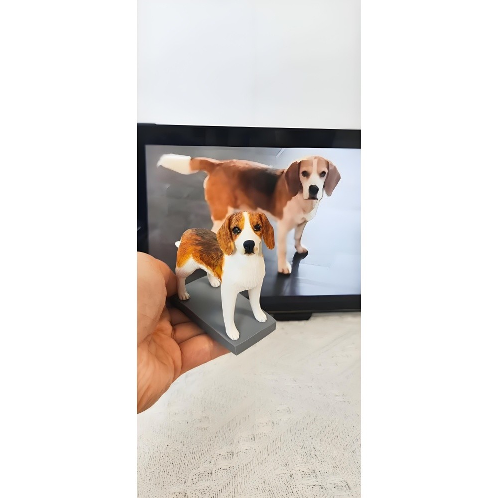 Custom pet portrait figurine, pet memorial figure gift personalized, 3D dog stat