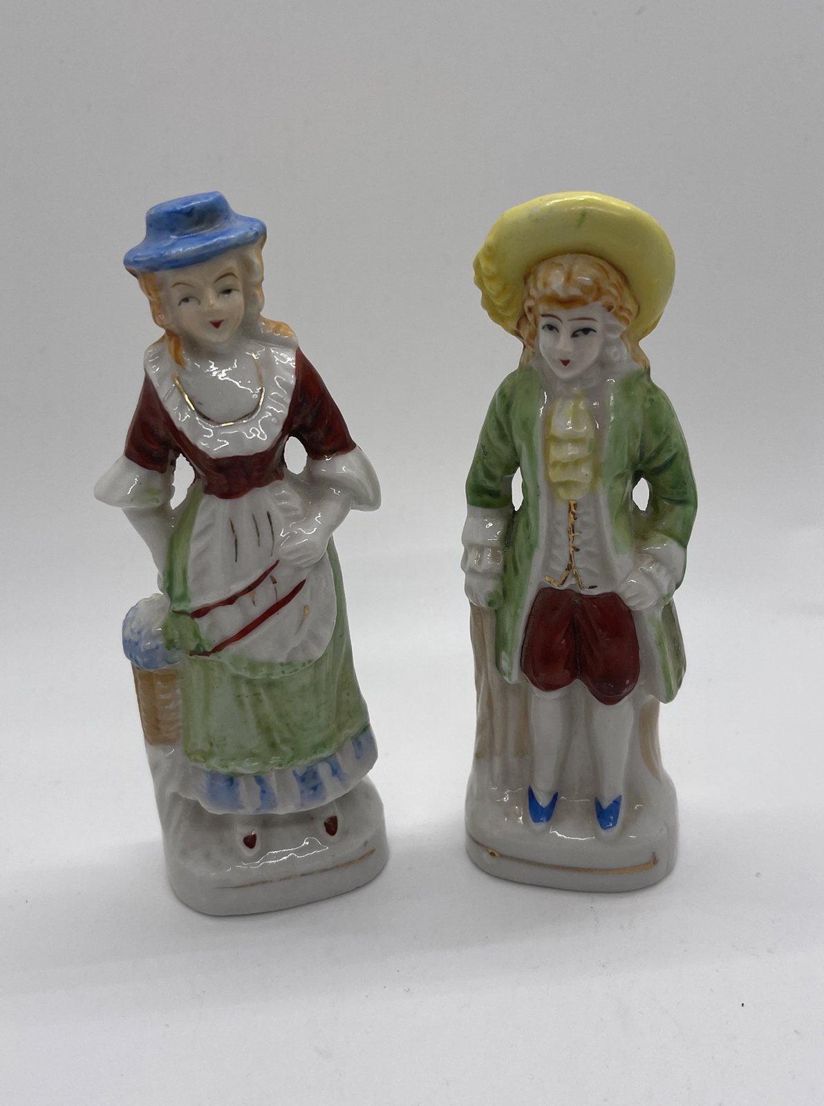 VTG Enesco Imports Japan Victorian Style Figurines LOT OF 2 Grannycore Decor