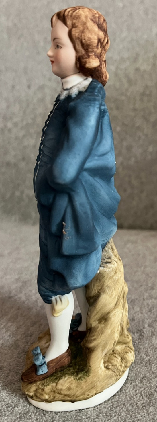 Vintage Lefton Blue Boy & Pinkie Figurines KW387 Limited Edition Japan Box Tag