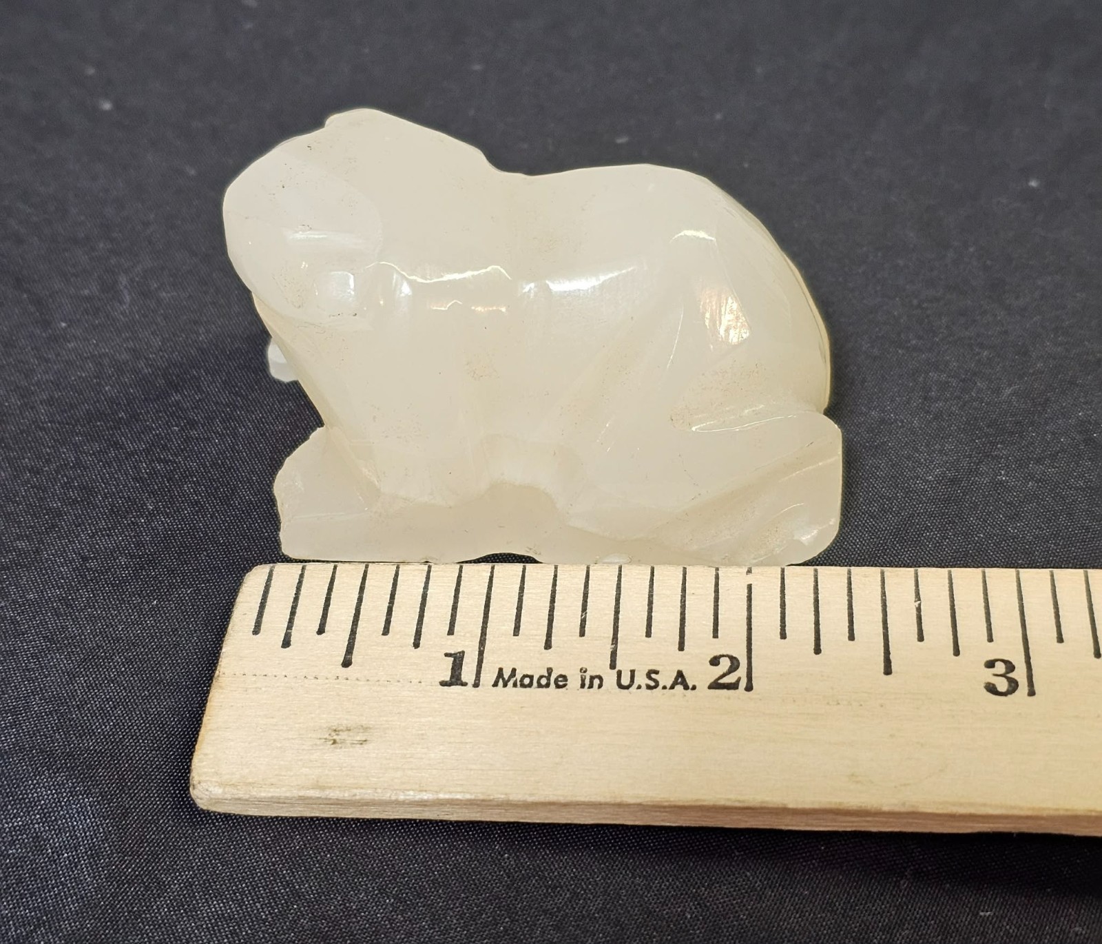 Vtg Onyx/Mable Stone Frog Figurine Statue/Paperweight- L3- READ