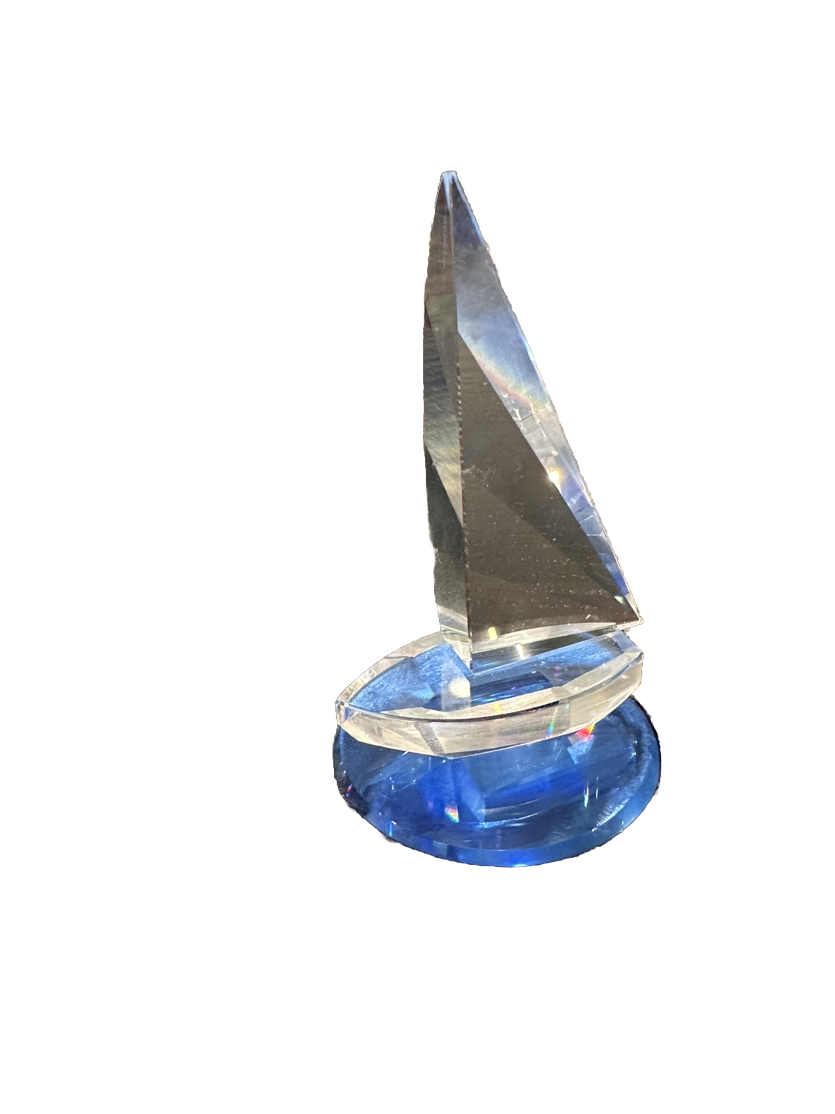 Crystal World Sailboat 3.25 inches Tall