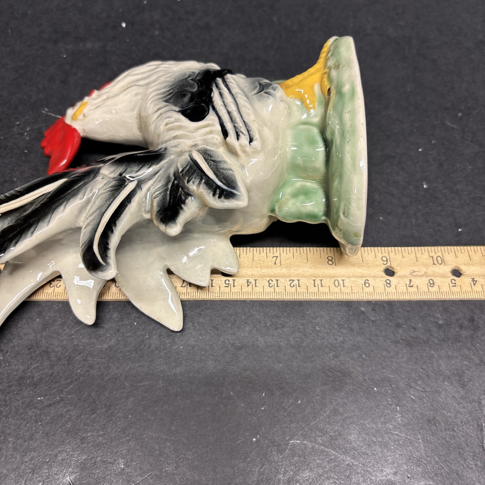 Vintage Pair Porcelain Rooster Figurines By Lefton JAPAN