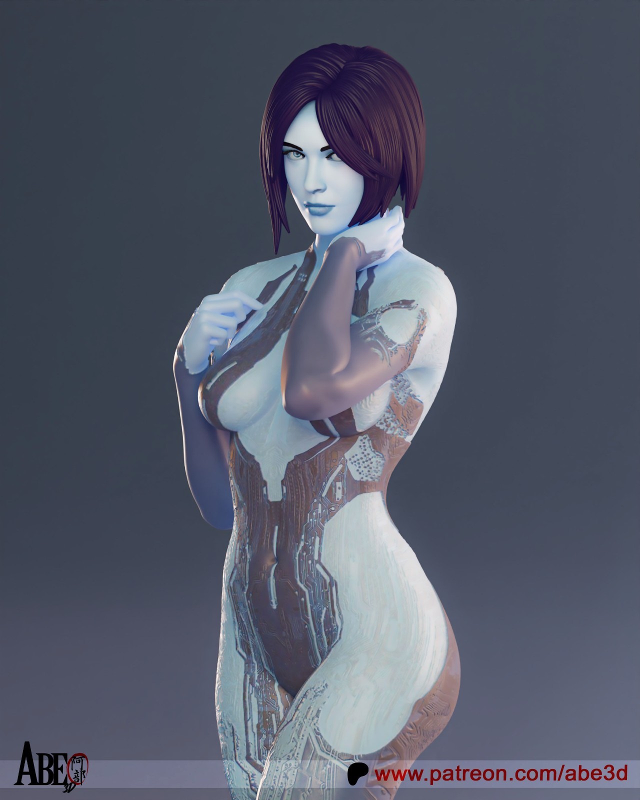 Cortana 12K Resin Model Kit Painted 3d Printed DIY Figure