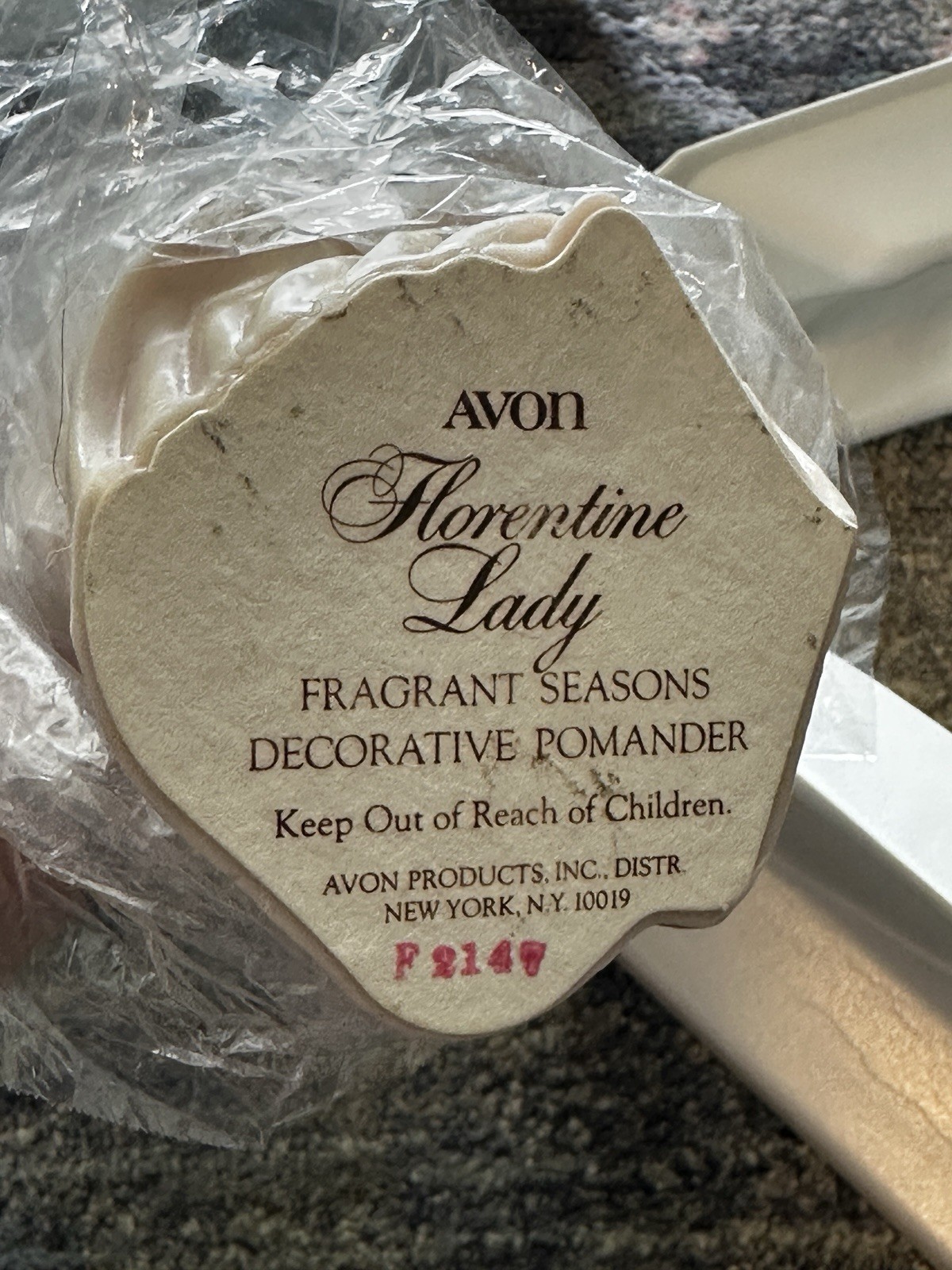 Vintage Scented Pomander Figurine Avon Florentine Lady Decorative
