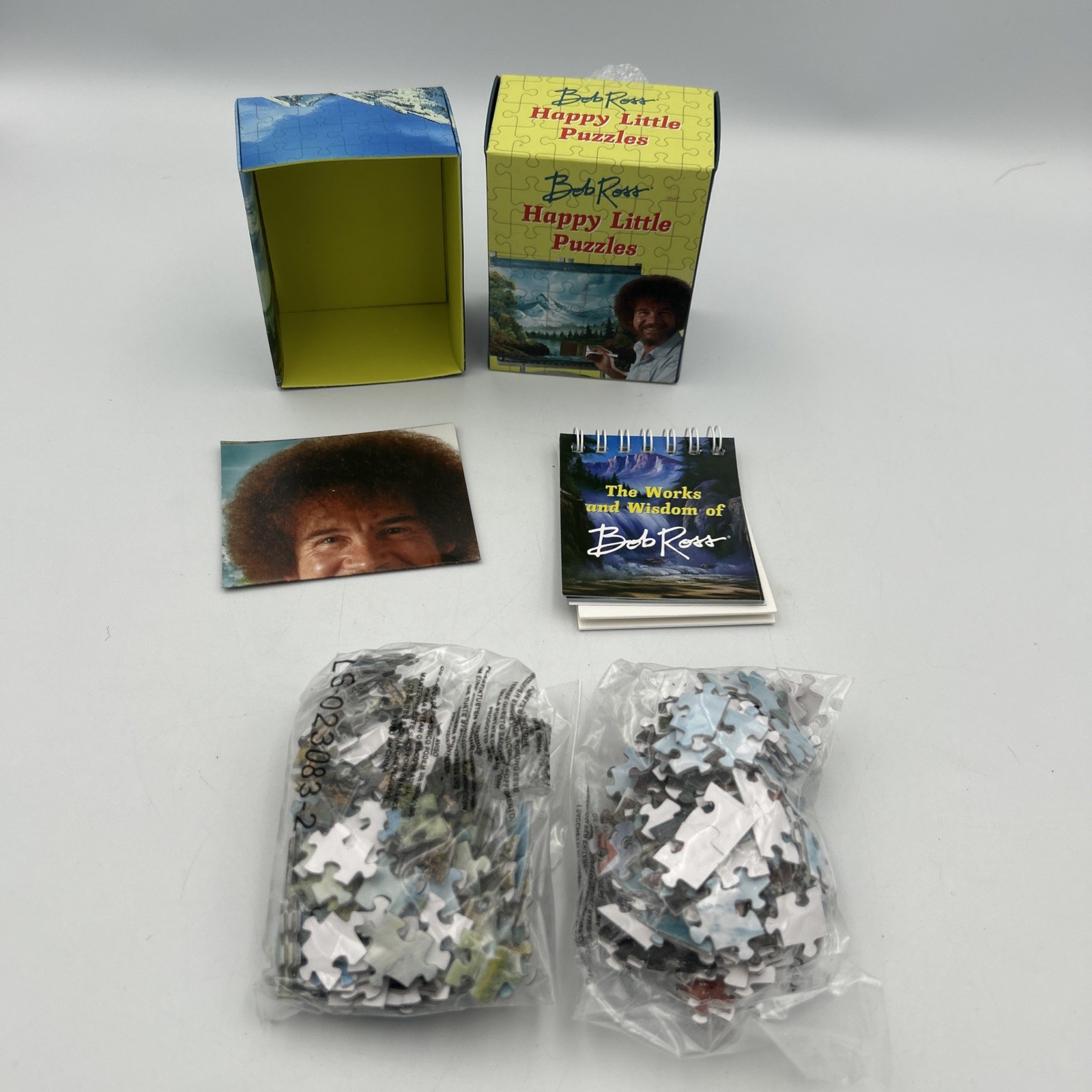 Toyz-Bob Ross Happy Little Puzzles & Magnet Set – NEW Open Box – Items Sealed