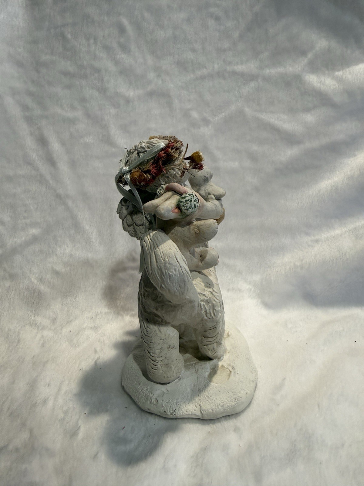 Dreamsicles Winter Ride Cherub Angel 1997 Figurine Kristin Cast Art