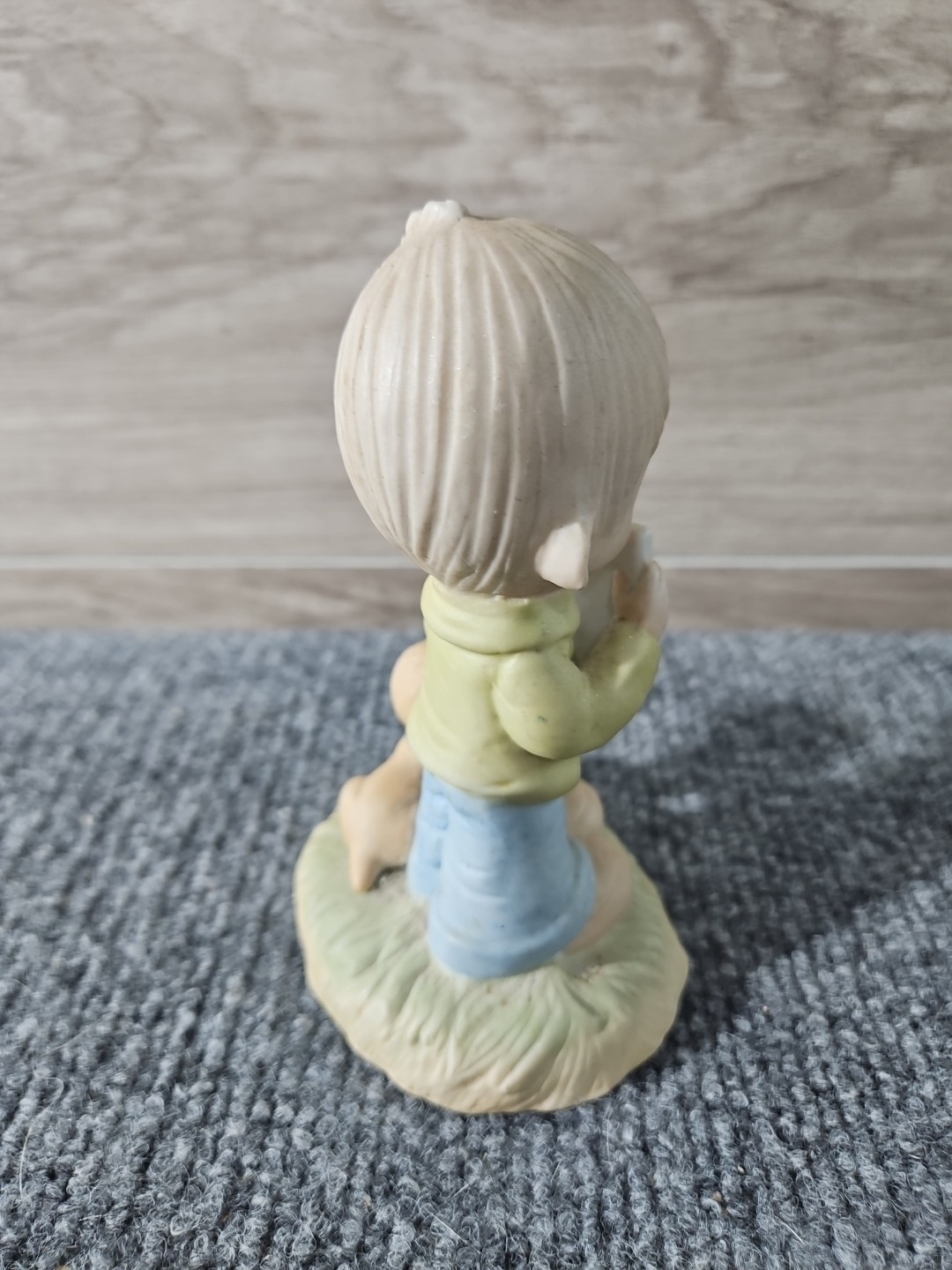 “GOD UNDERSTANDS” PRECIOUS MOMENTS 1978 FIGURINE #1379/B Retired Boy Puppy Faith