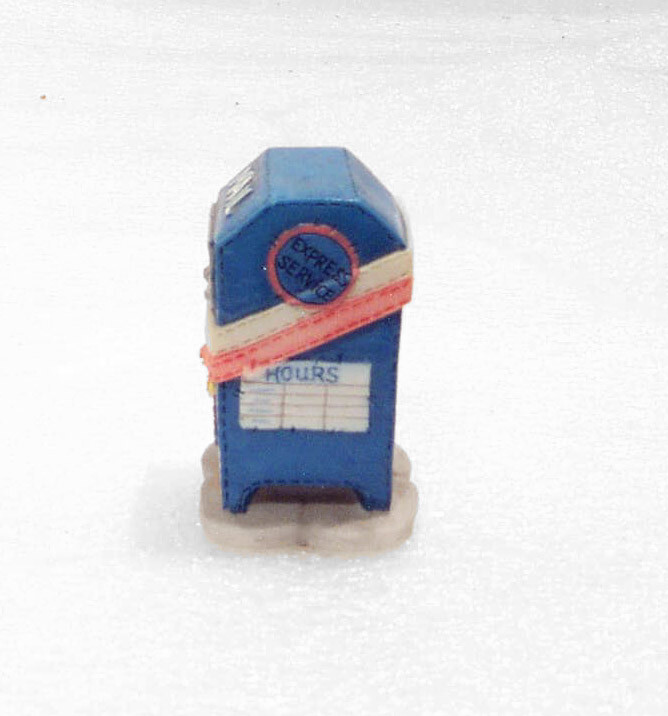 Miniature Mailbox Blue Ceramic 1 ¾ in Tall Cherished Teddies