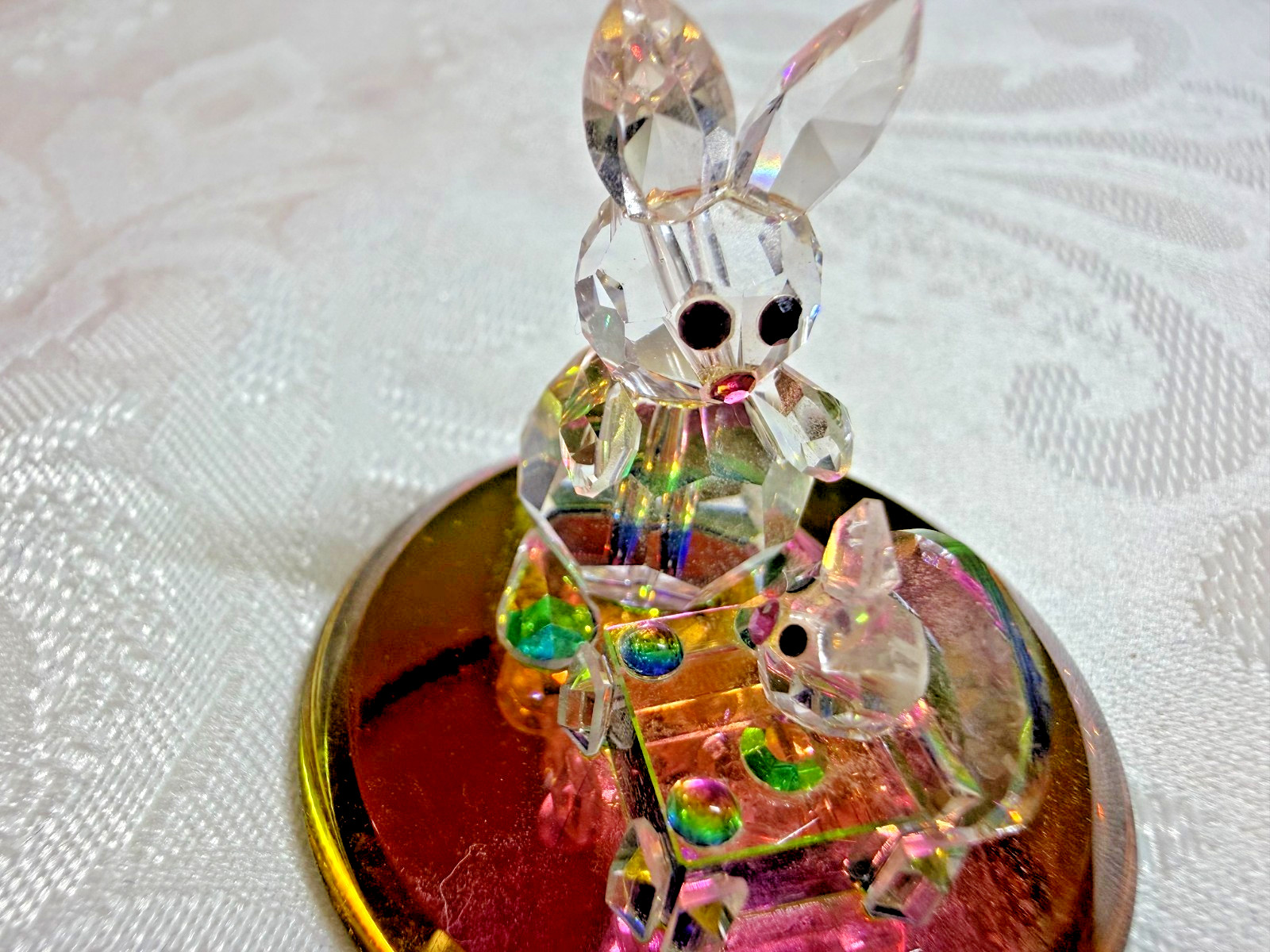 Crystal Rabbit and Baby Bunny