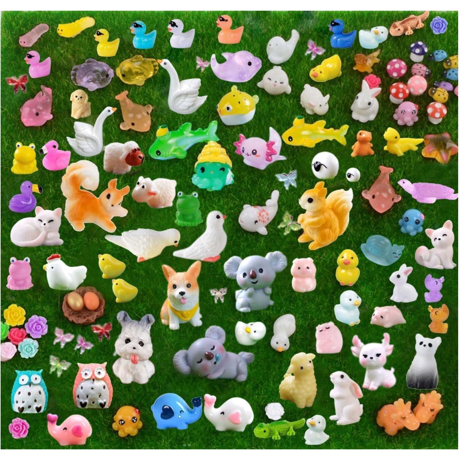 150 Miniature Resin Animal Figurines – Perfect for Fairy Gardens & Dollhouses