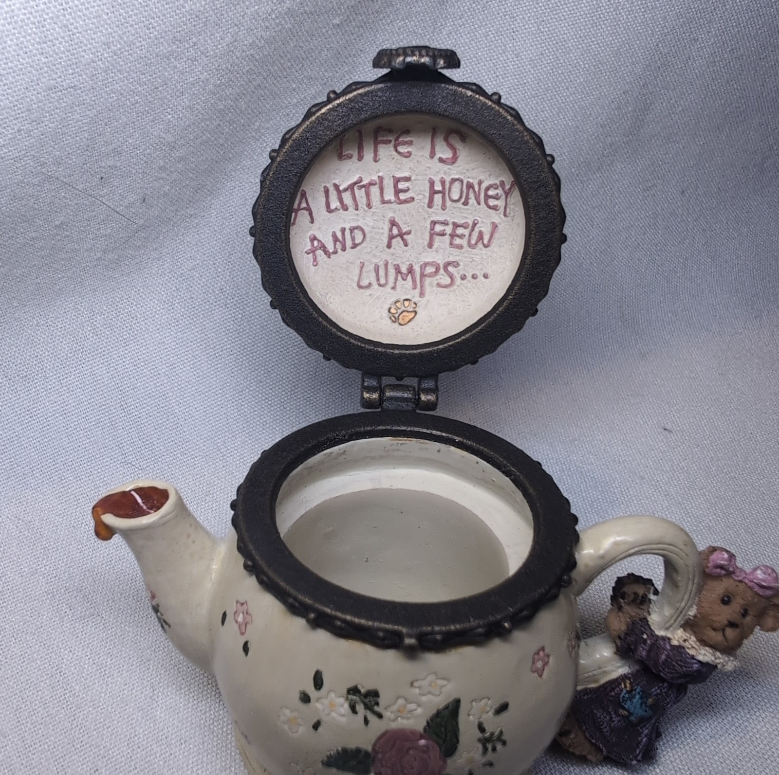 Boyds Bears Vernas Teapot Treasure Box, 2E No Box 2″