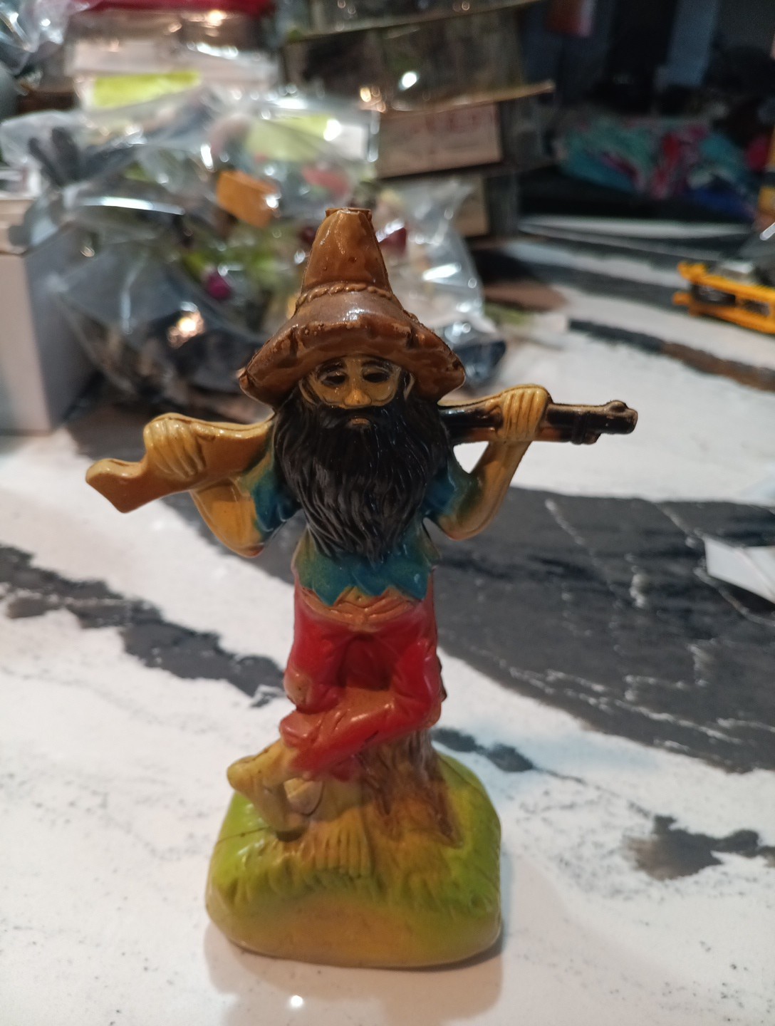 1950’s Hard Plastic Hillbilly Figurine Hong Kong Free Shipping! T778