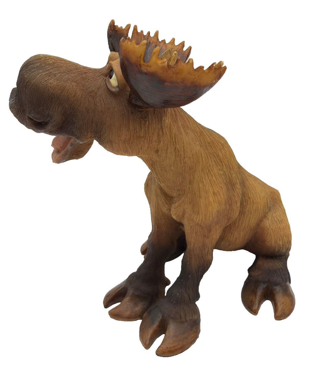 Vintage Sealmark Funny Silly Moose Figurine Resin 7.5″ L x 6.5″T Toothy Laughing