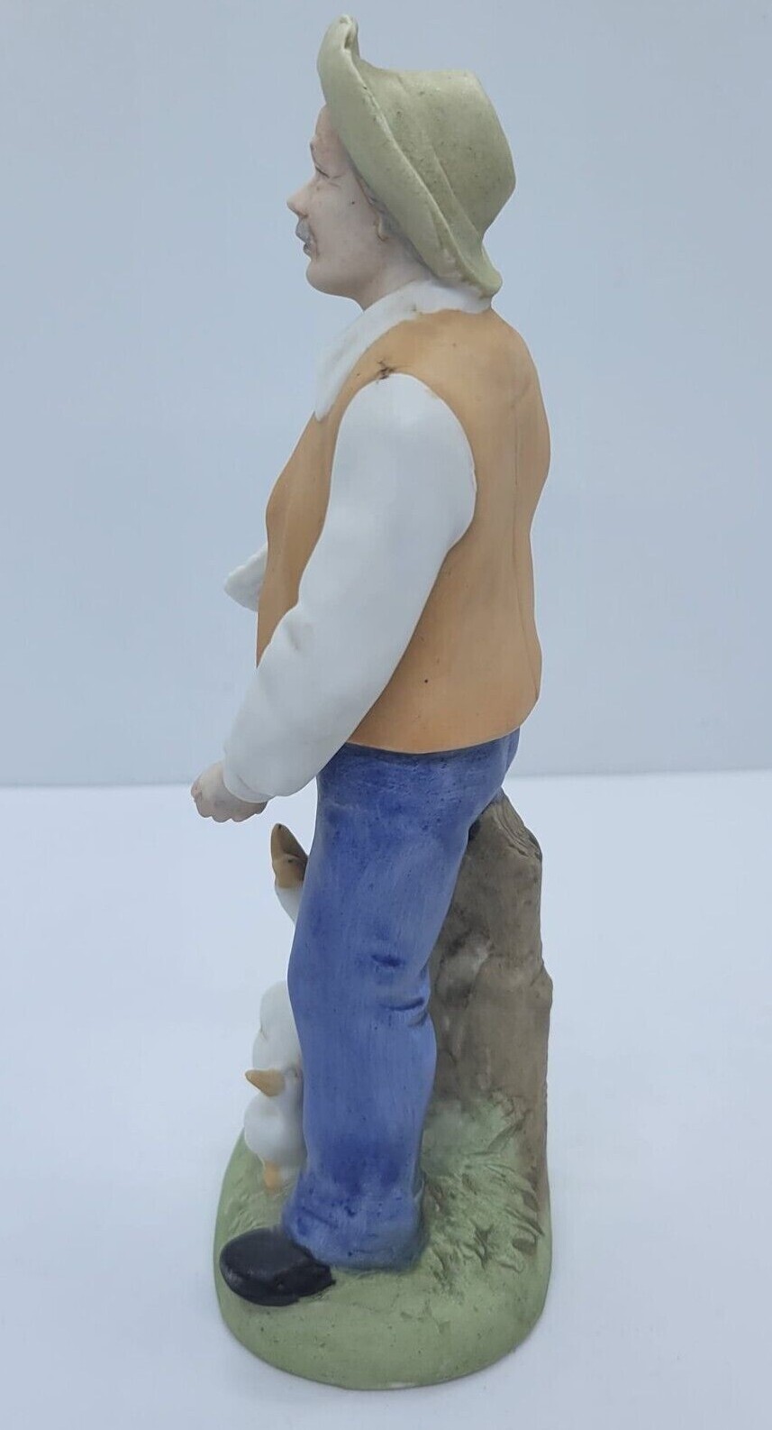 Homco 1426 Home Interiors Old Man Farmer Husband Geese Goose Porcelain Figurine