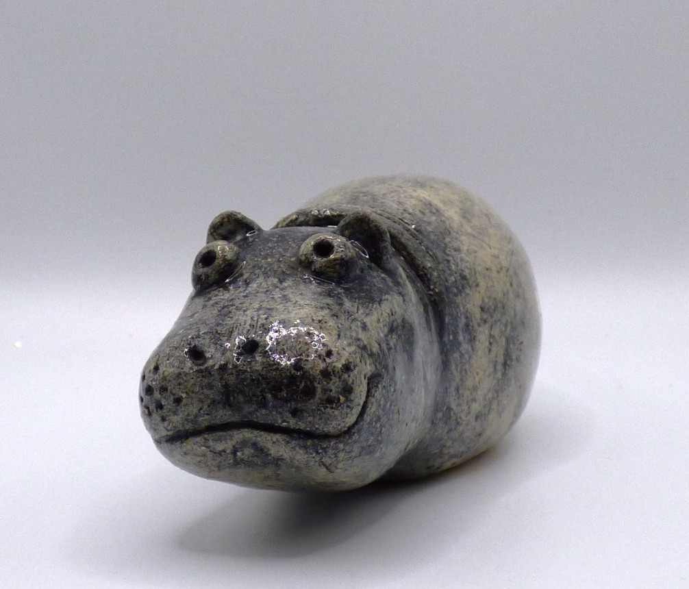 Ceramic House Hippopotamus with rope tail