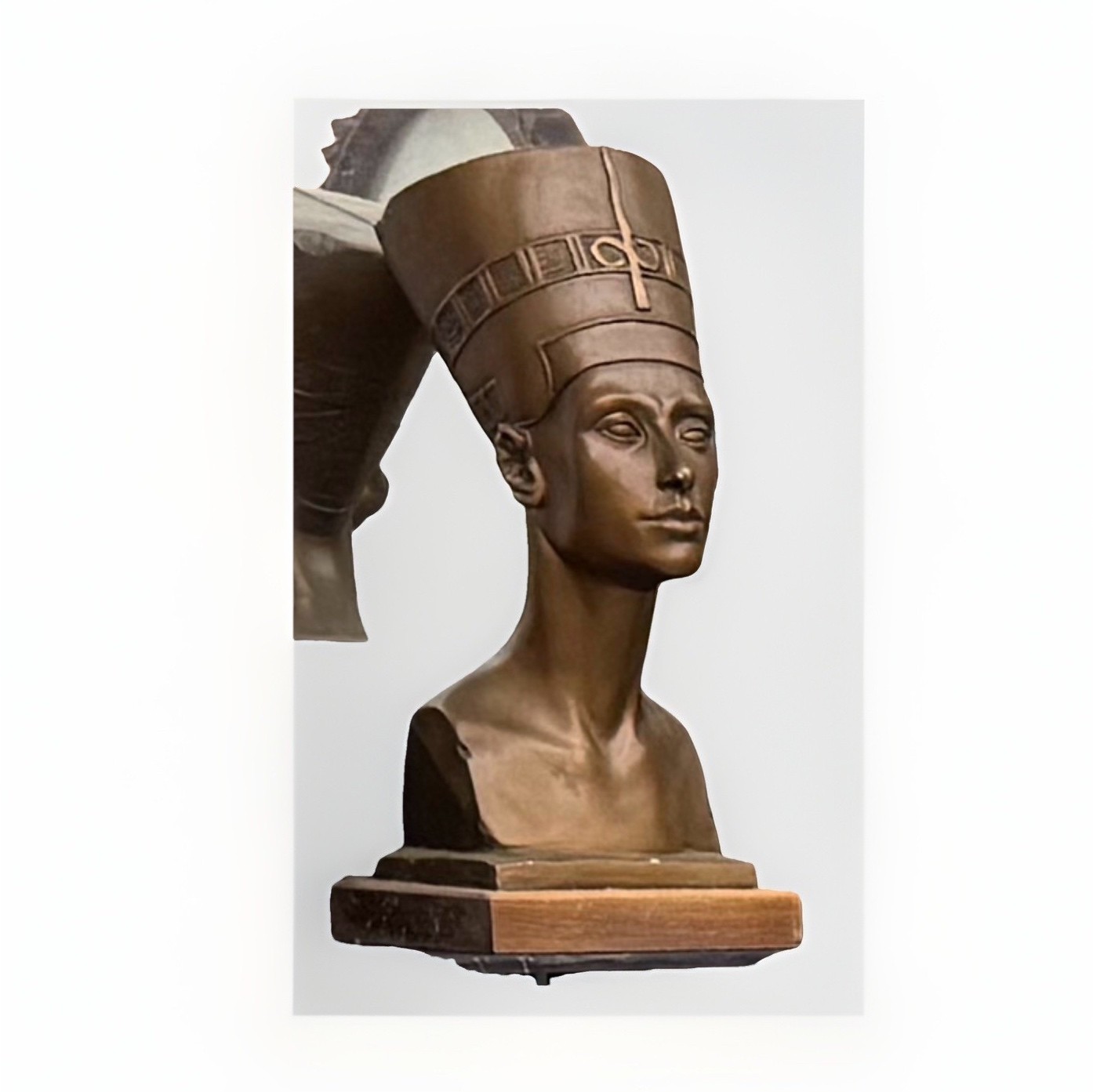 Austin Nefertiti Bust Austin Productions Cast Metal Gold Signed 1970s