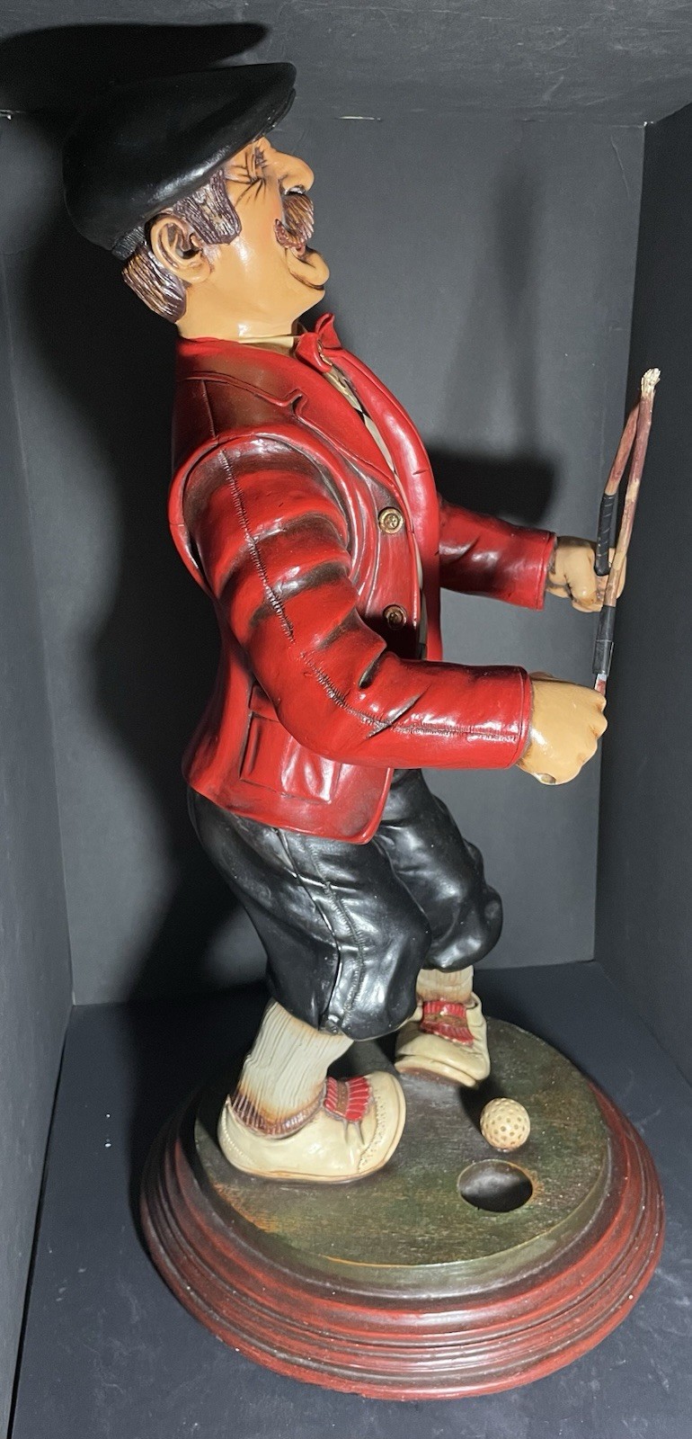 Missed by Peter Mook Angry Golfer Statue Sculpture Free Standing Art
