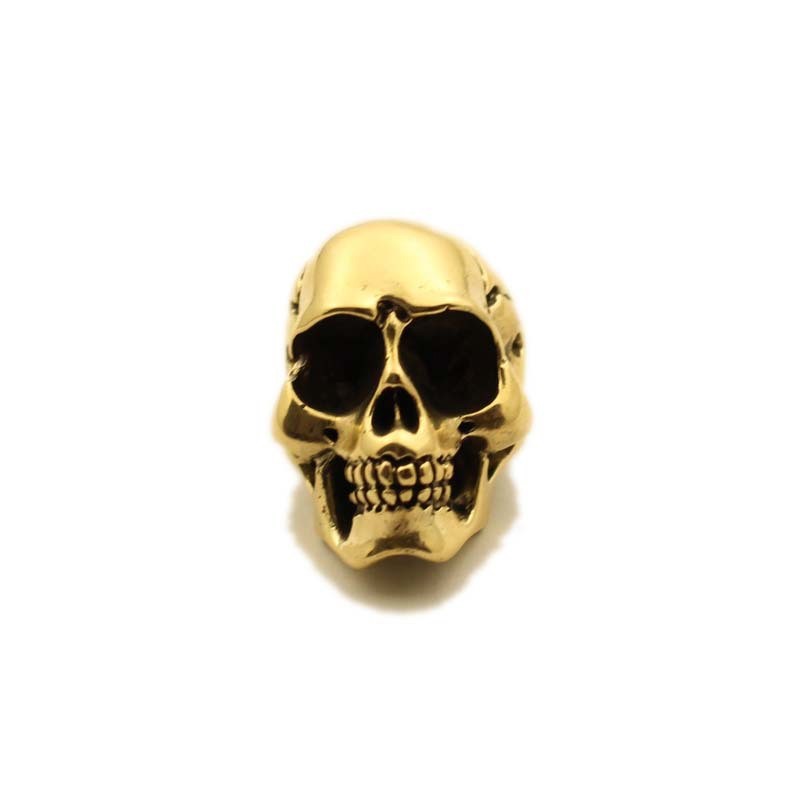 Brass Skull Head Figurine Ornament Punk HipHop Skeleton Miniature Statue Gifts