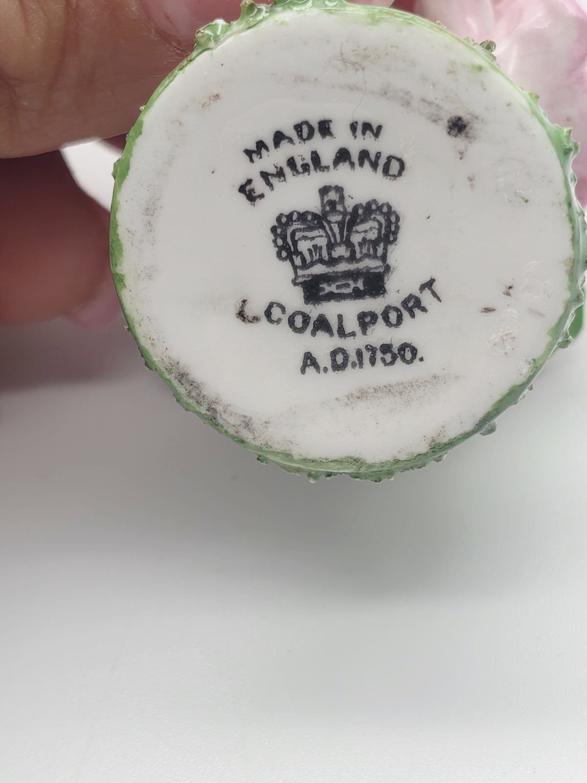 Coalport Bone China Flowers In a Log Mini Figurine – Made In England Radnor.