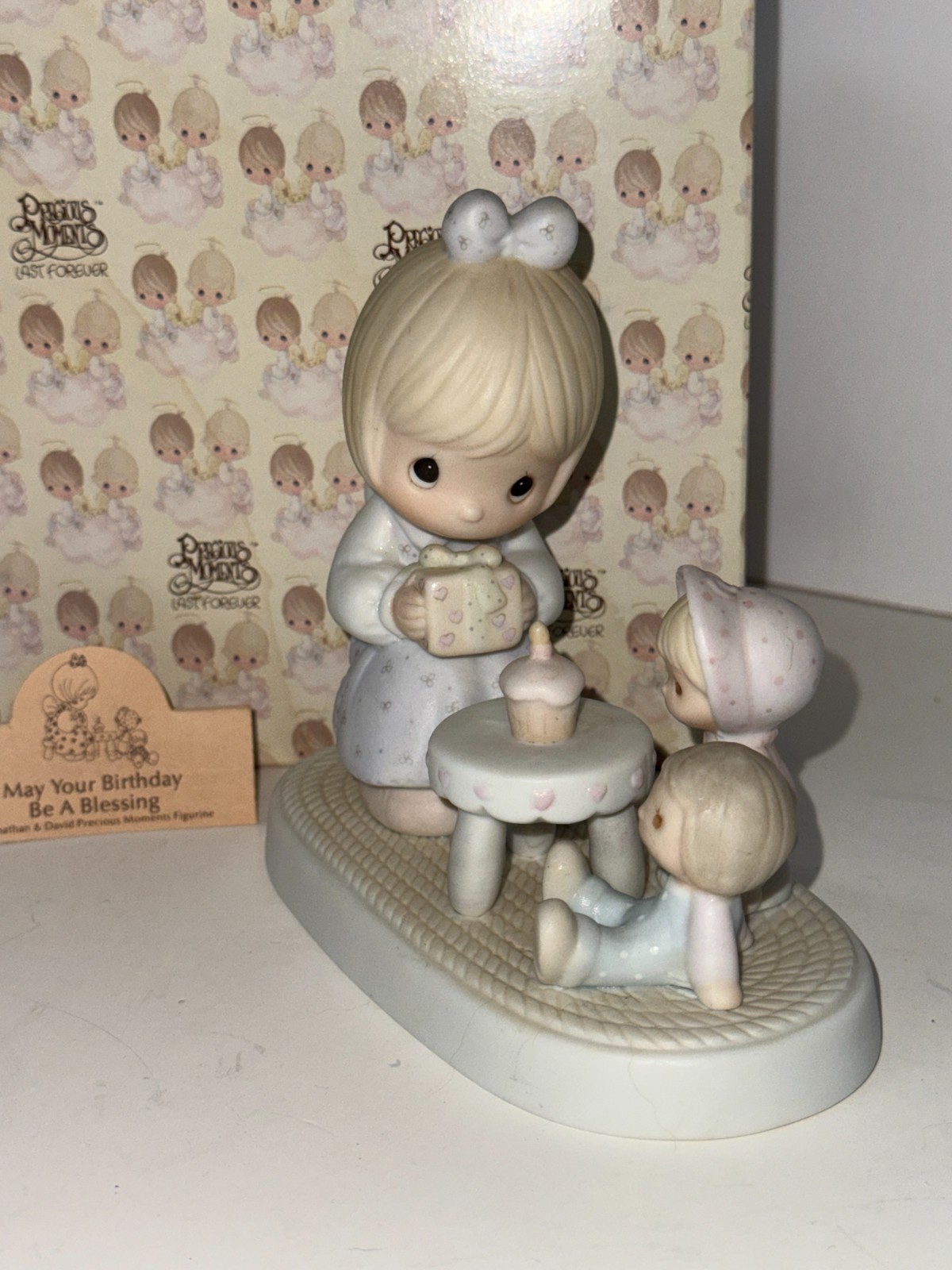 Vintage Precious Moments May Your Birthday Be A Blessing 1983 E-2826- In Box Tag
