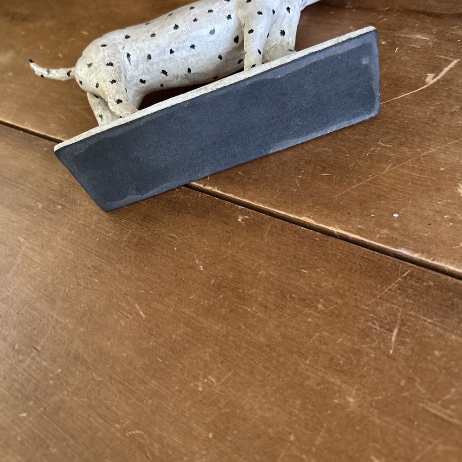 VINTAGE Cast Iron Dog Dalmatian Maybe Door Stop Heavy 8-3/4” Long 5-1/2” Tall