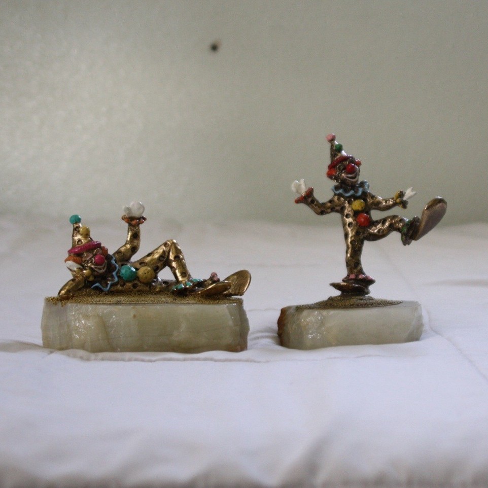 Ron Lee Signed Gold Plated Dancing Pinky and Lying Pinky duo