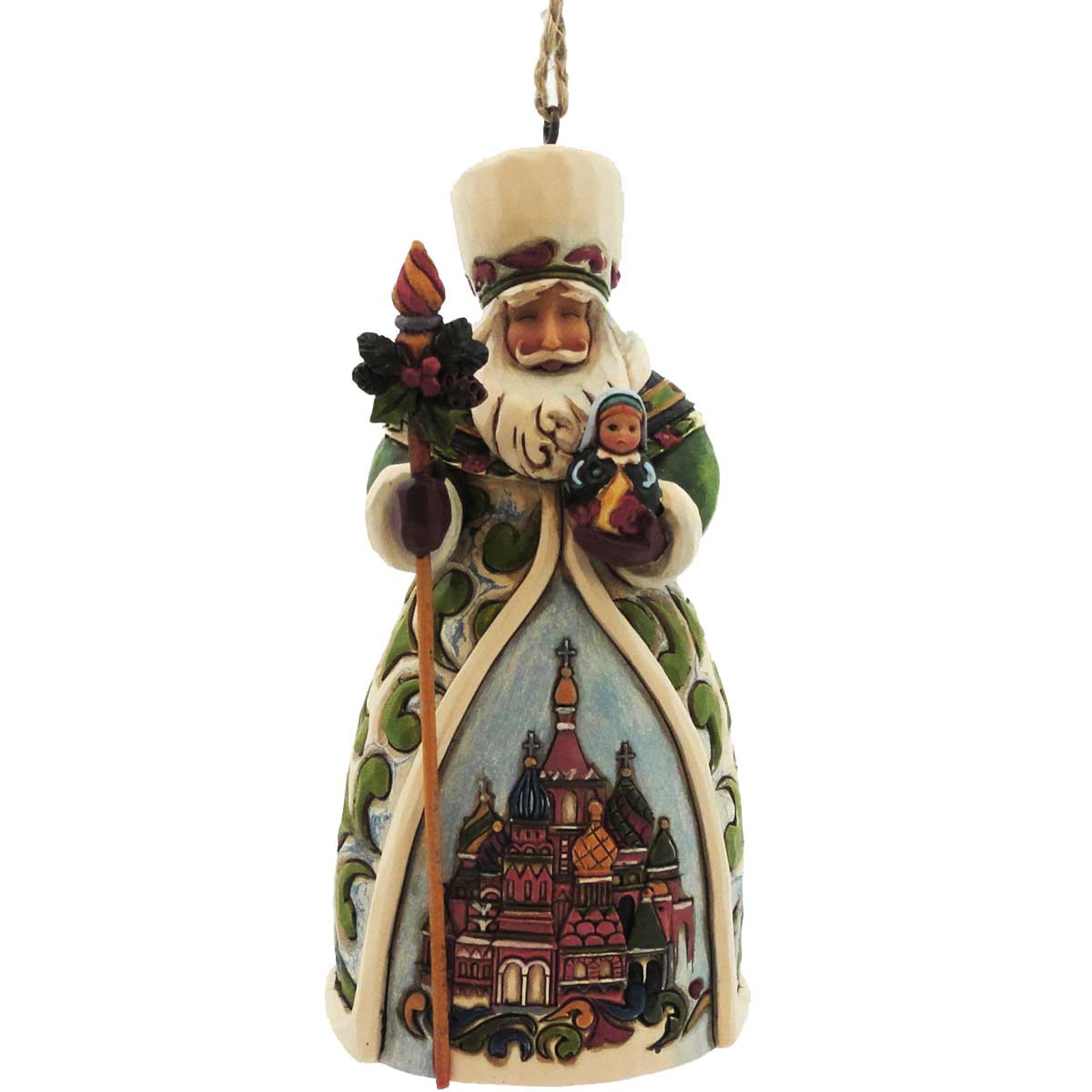 4.50In Russian Santa, Polyresin, Ornament Cathedral Doll 4022942