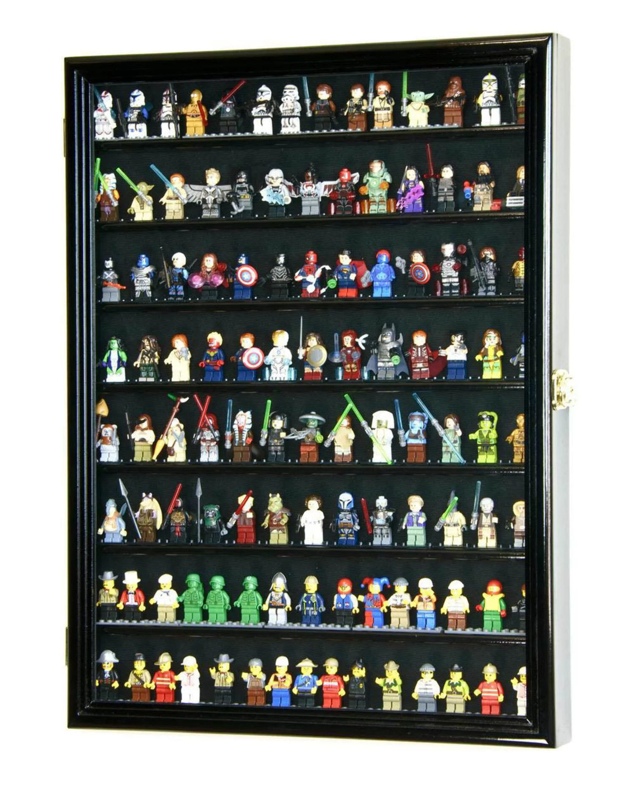 LARGE Minifigures Display Case LEGO Toy Wall Shelf Cabinet Bathroom Spices Cars