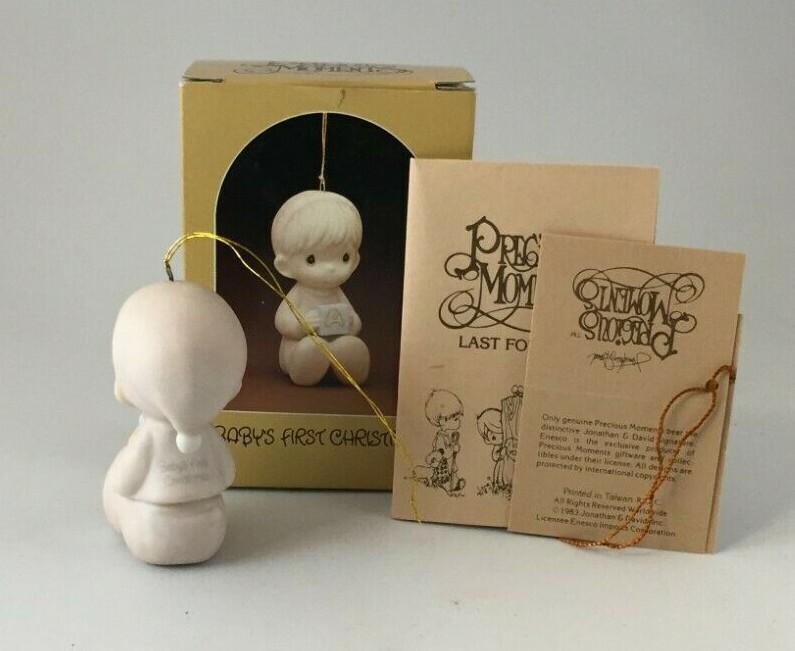 Precious Moments 1984 Baby’s First Christmas Ornament E-2372 NEW