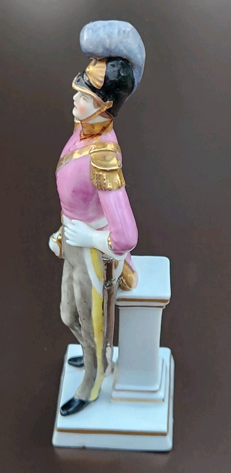 Rare Antique A.J. Uffrecht & Co. Germany Porcelain Military Soldier Figurine Vtg
