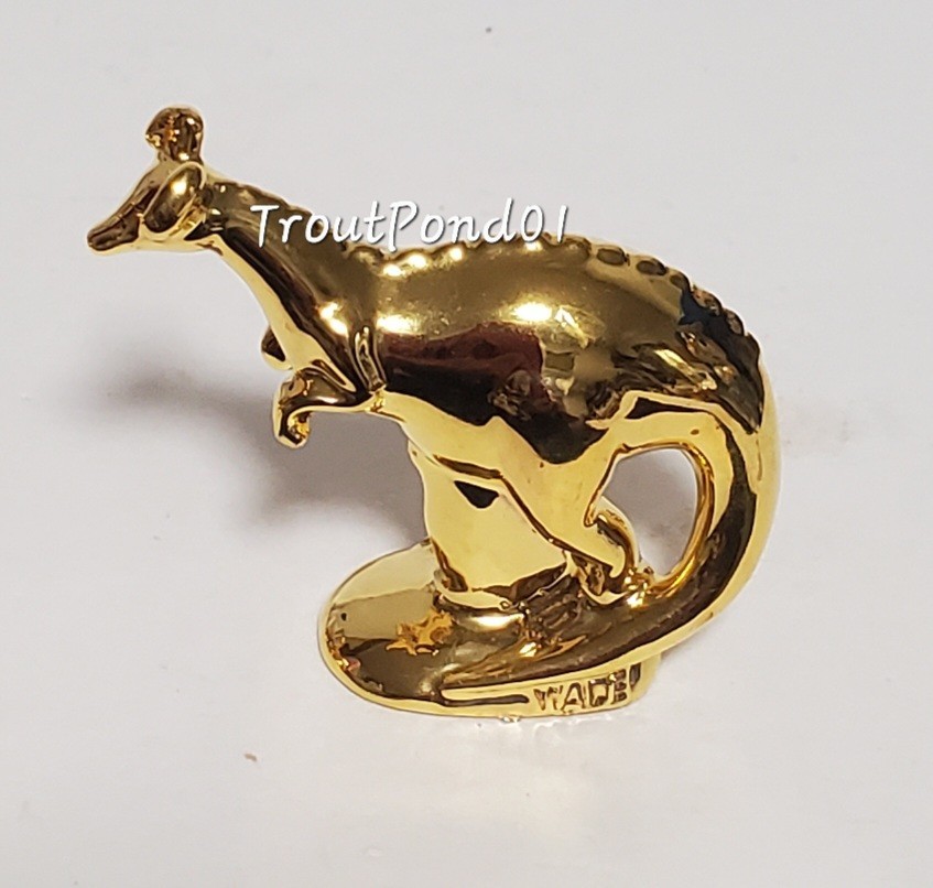 Wade Whimsies England Porcelain Figurine Dinosaur Set 3 Gold 6pc 2014 LE/12 RARE