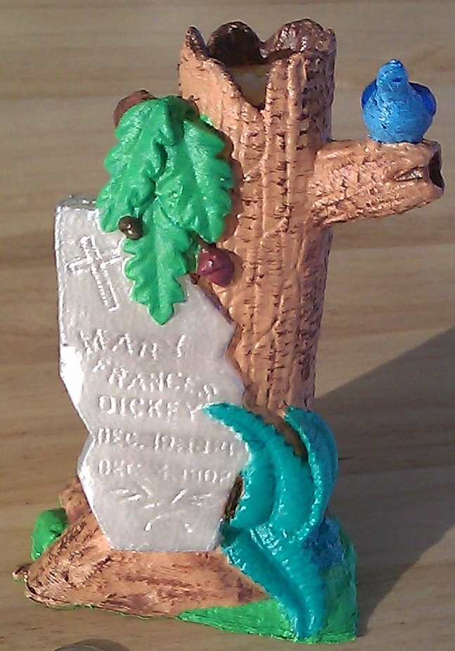Historic Early 20th Century Grave Marker – Hand Painted – 3D Printed Plastic