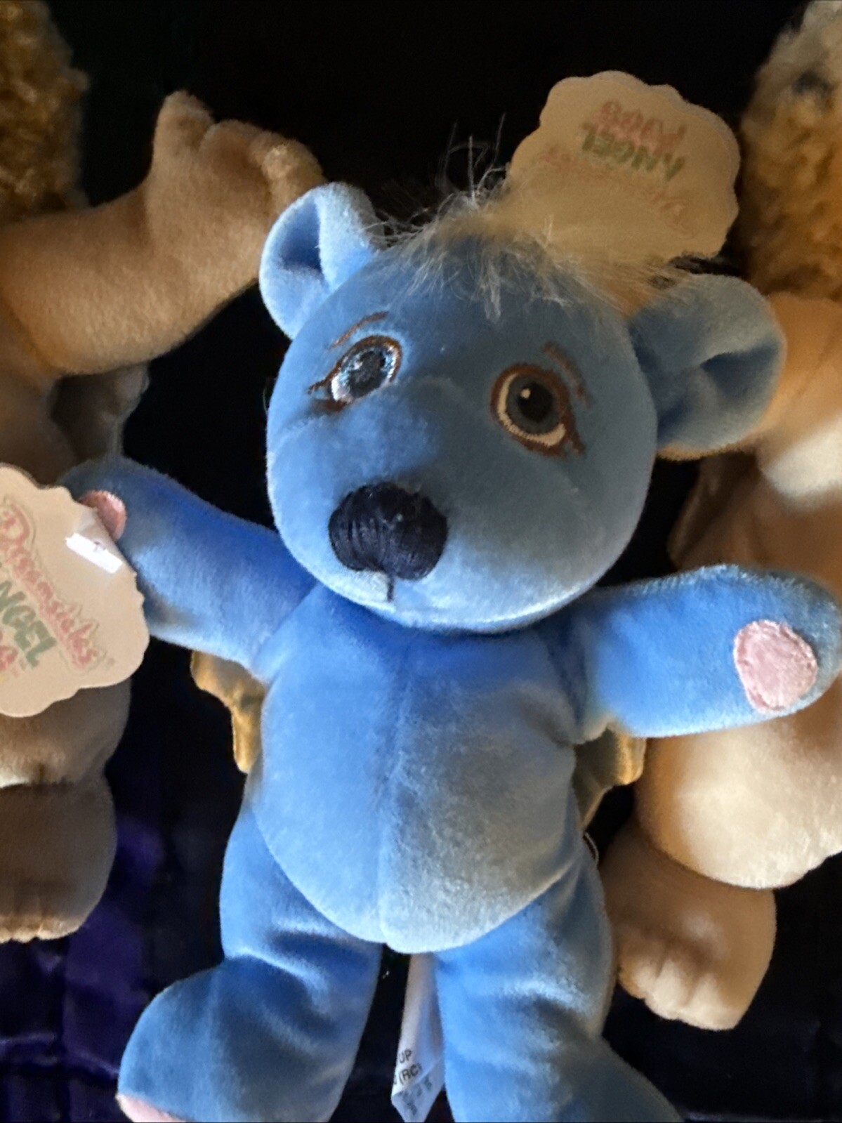 3 DREAMSICLES ANGEL HUGS Peaches Blueberry Cupcake WITH TAGS 1998 CAST ART 8”