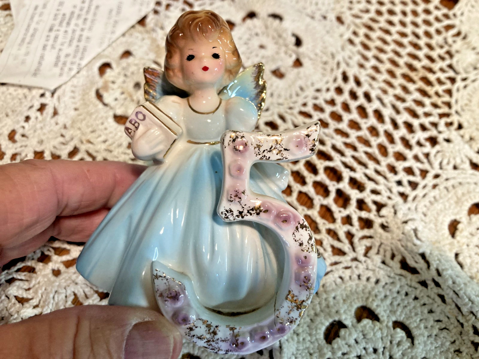 Birthday Angel Girl figurine by Josep Originals 5 th B.D. #5