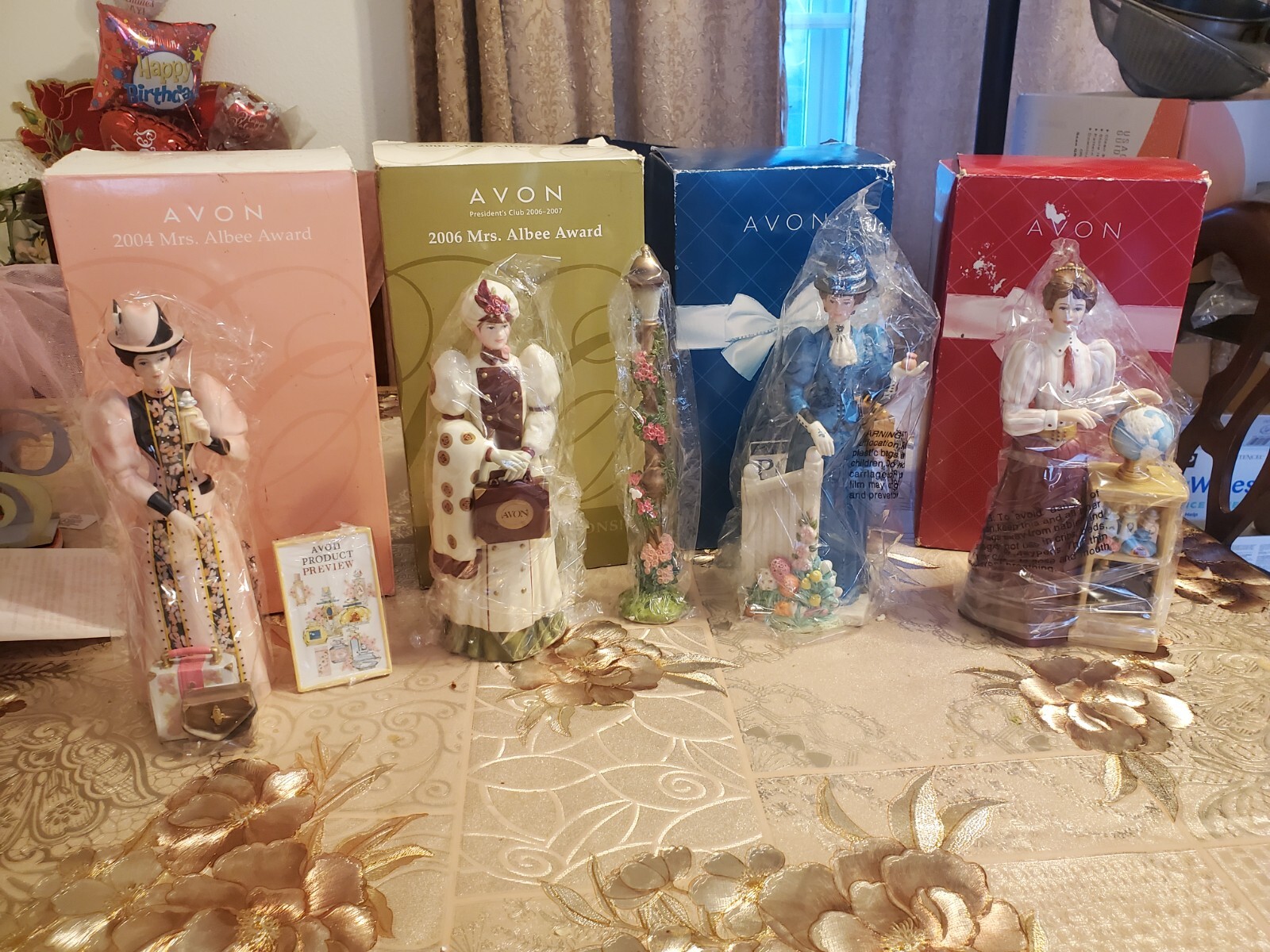Mrs. Albee Avon figurines full size, perfect condition 2004, 2006, 2009, 2010