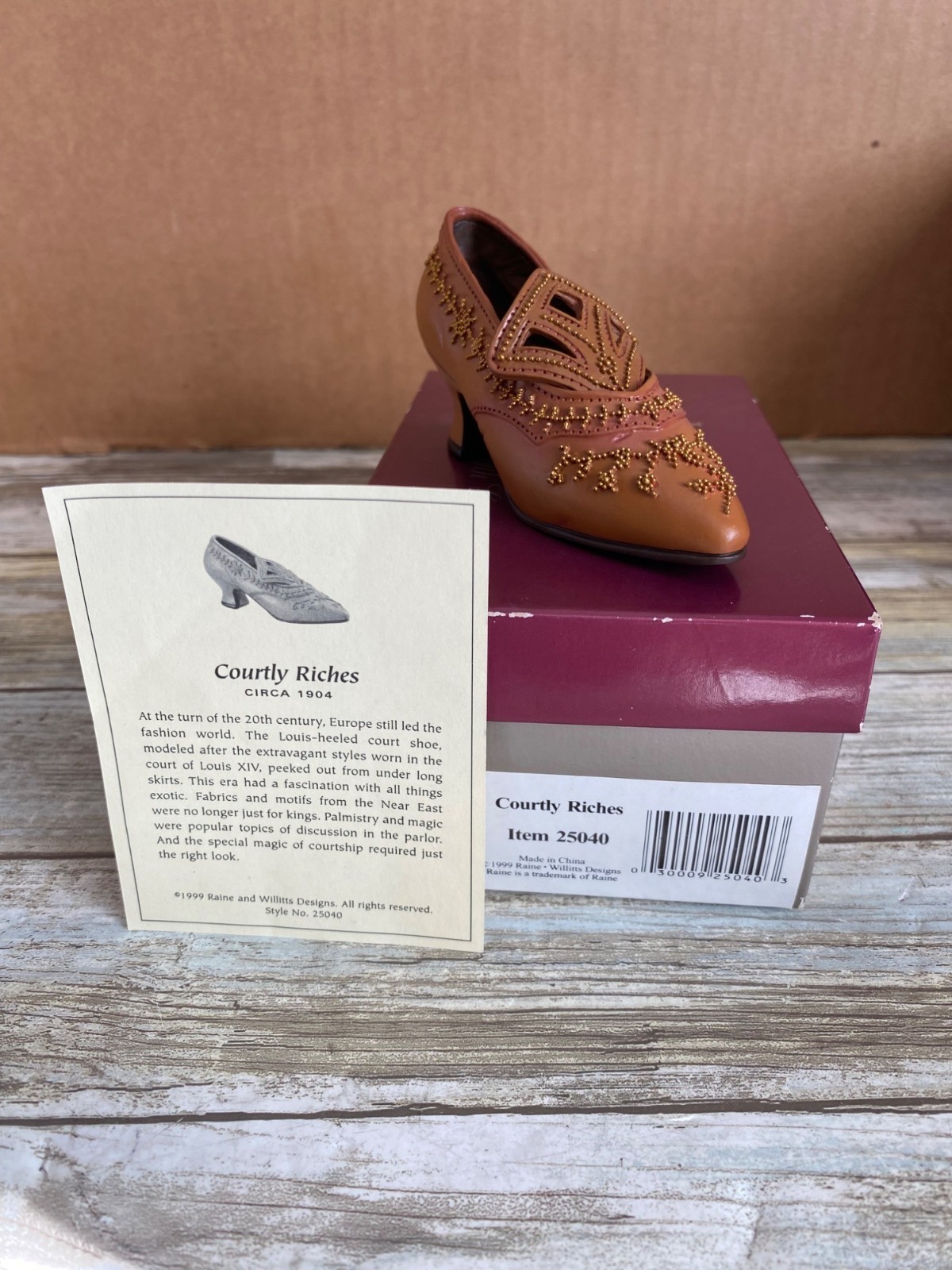 Lot of 9 Just the Right Shoe by Raine Mini Shoes Ankle Boot Courtly Riches w/Box