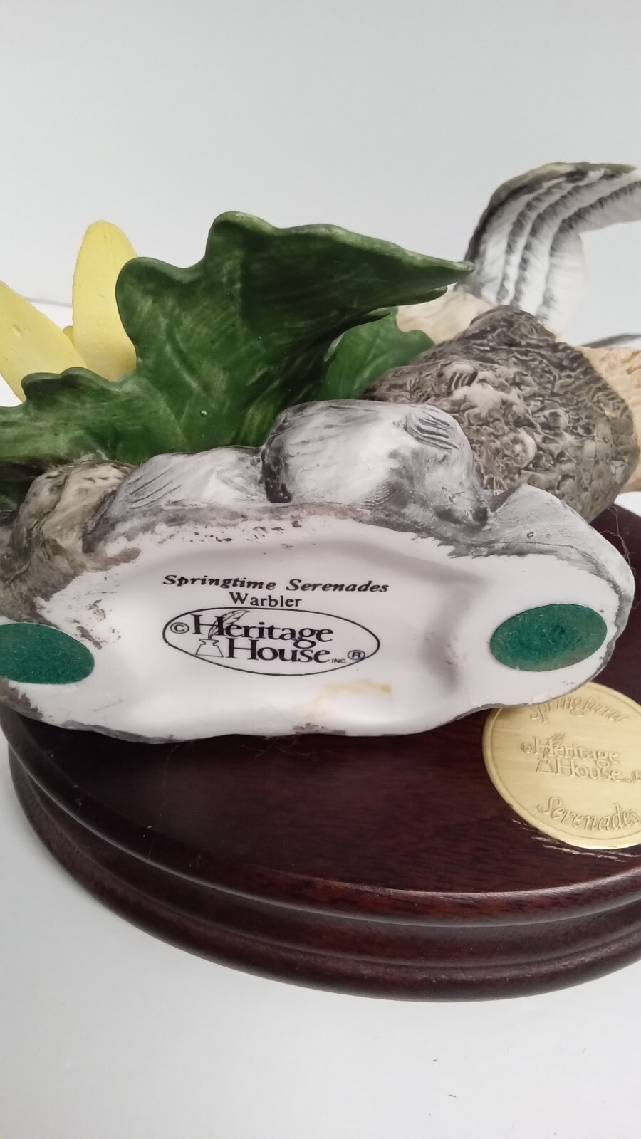 Vintage Heritage House ‘Springtime Serenades: WARBLER’ Figurine with music box