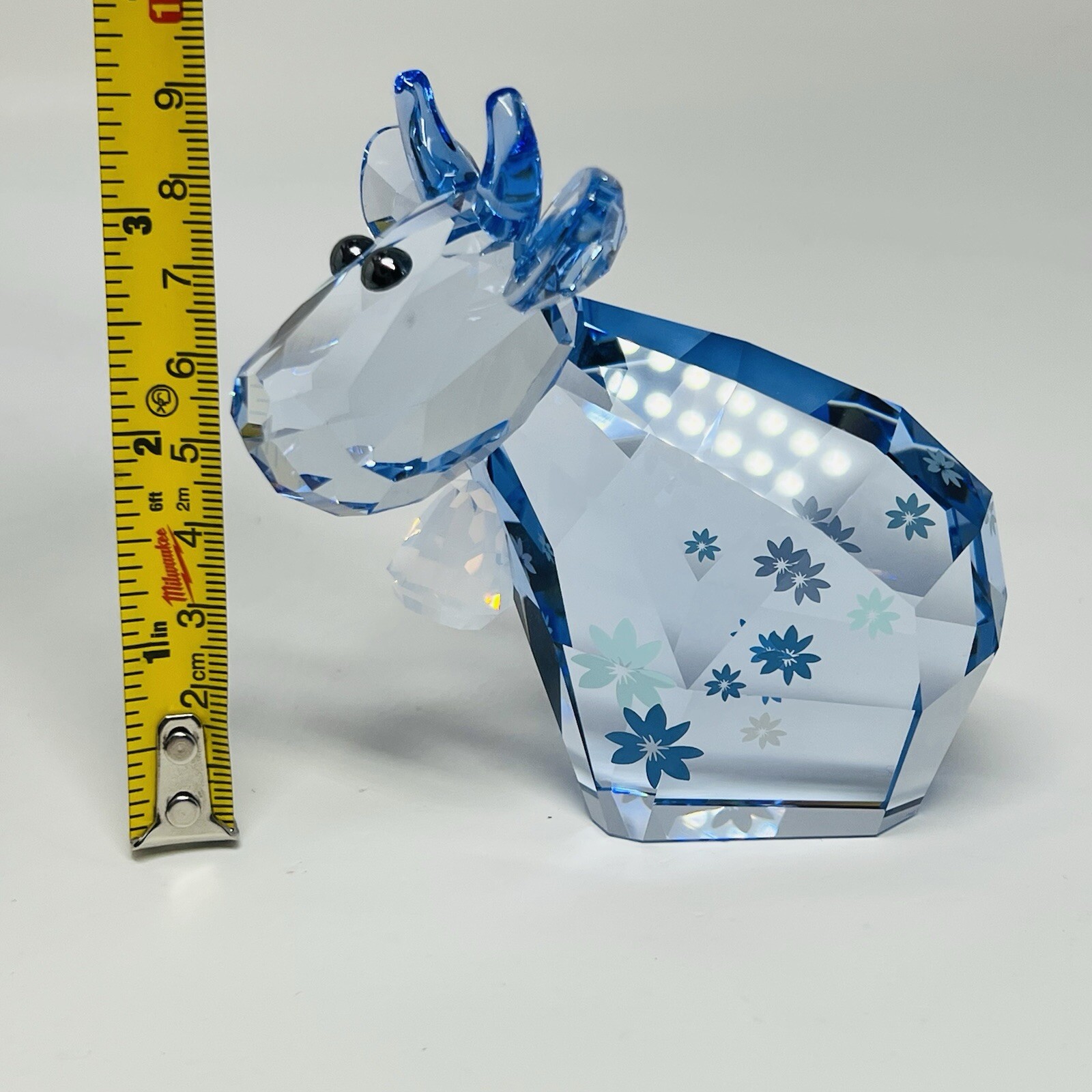other see details Swarovski Lovlots 2012 Belle Mo Cow Figurine Light Blu G2U