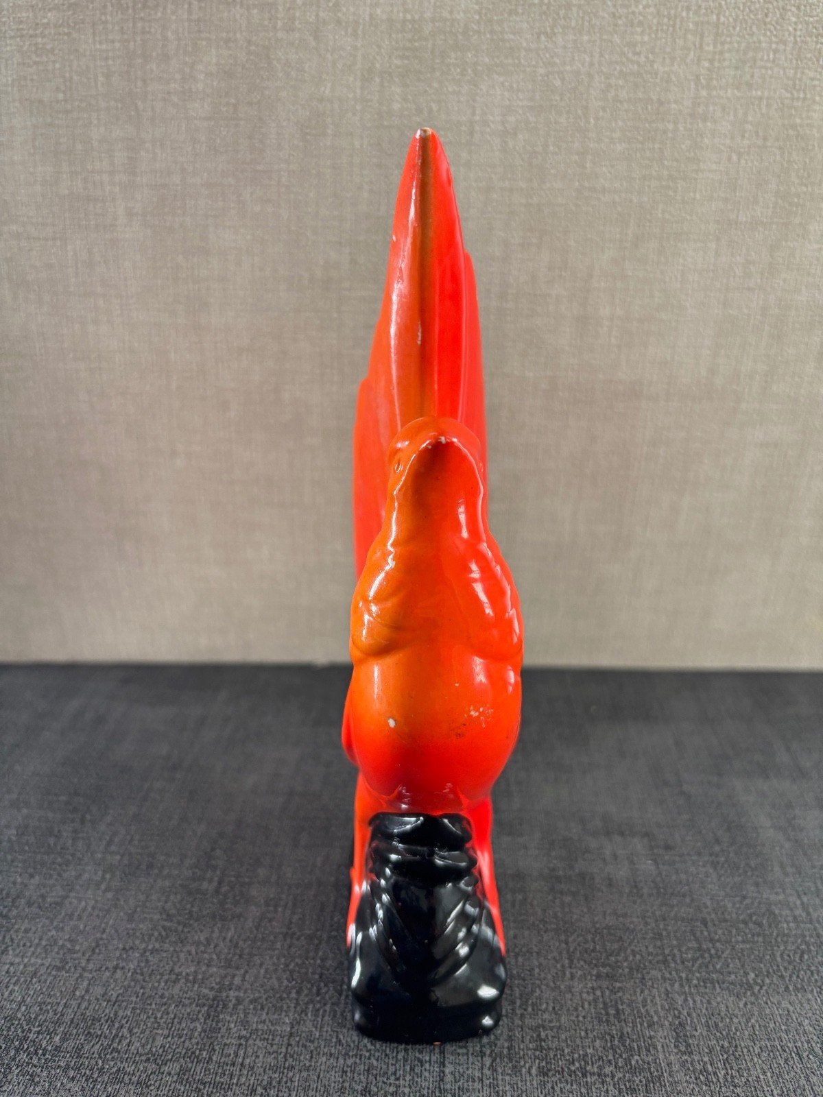 Ceramic Orange Bird Figurine 8” Made in Japan