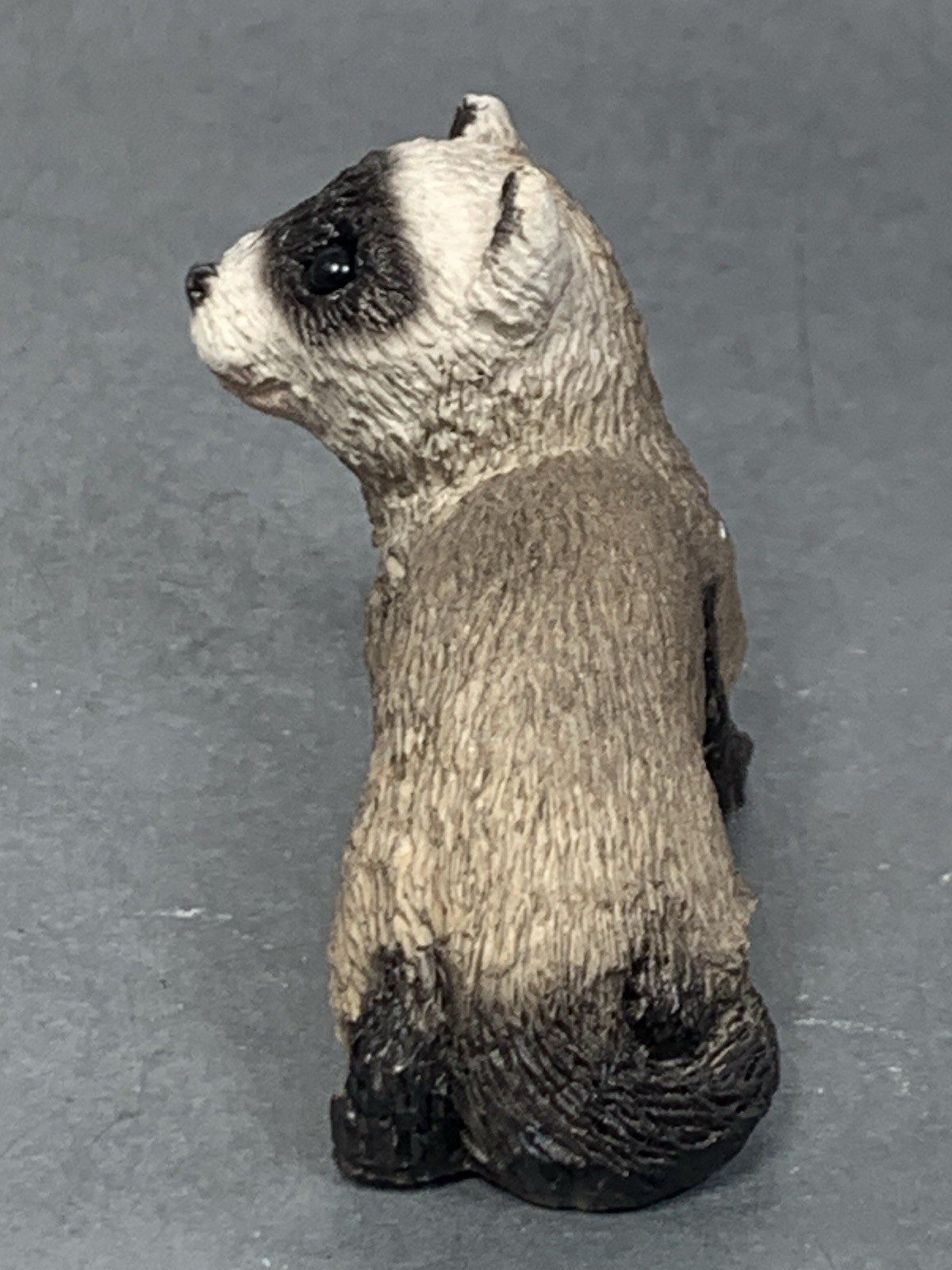Stone Critter Littles Black Footed Ferret Figurine Vintage USA SCL-065