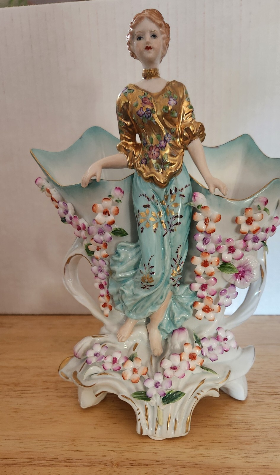 Porcelain vase type holders or candlesticks, after models from Sèvres.