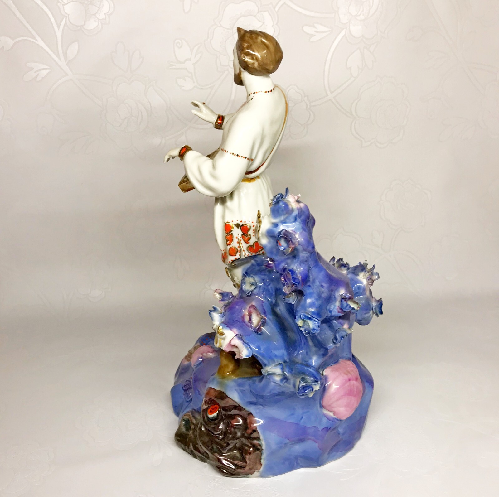 Porcelain figurine Sadko 12 inch soviet vintage statuette USSR Ukraine Kyiv