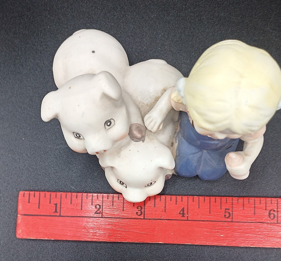 Vintage UCGC Ceramic Figurine Girl and Piglets Mid-Century Excellent Shape!!